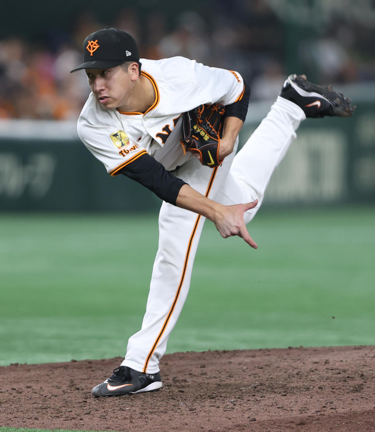 巨人対広島　巨人5番手の大勢（撮影・水谷安孝）