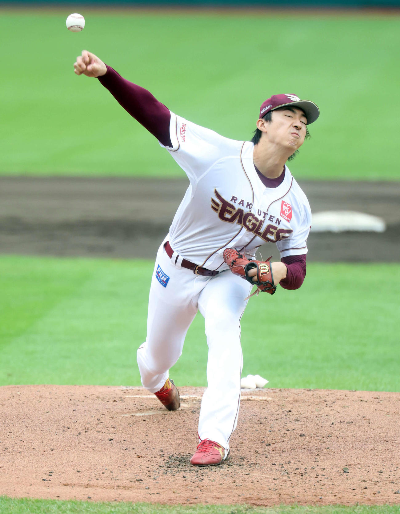 楽天対西武　力投する楽天先発の荘司（撮影・浅見桂子）