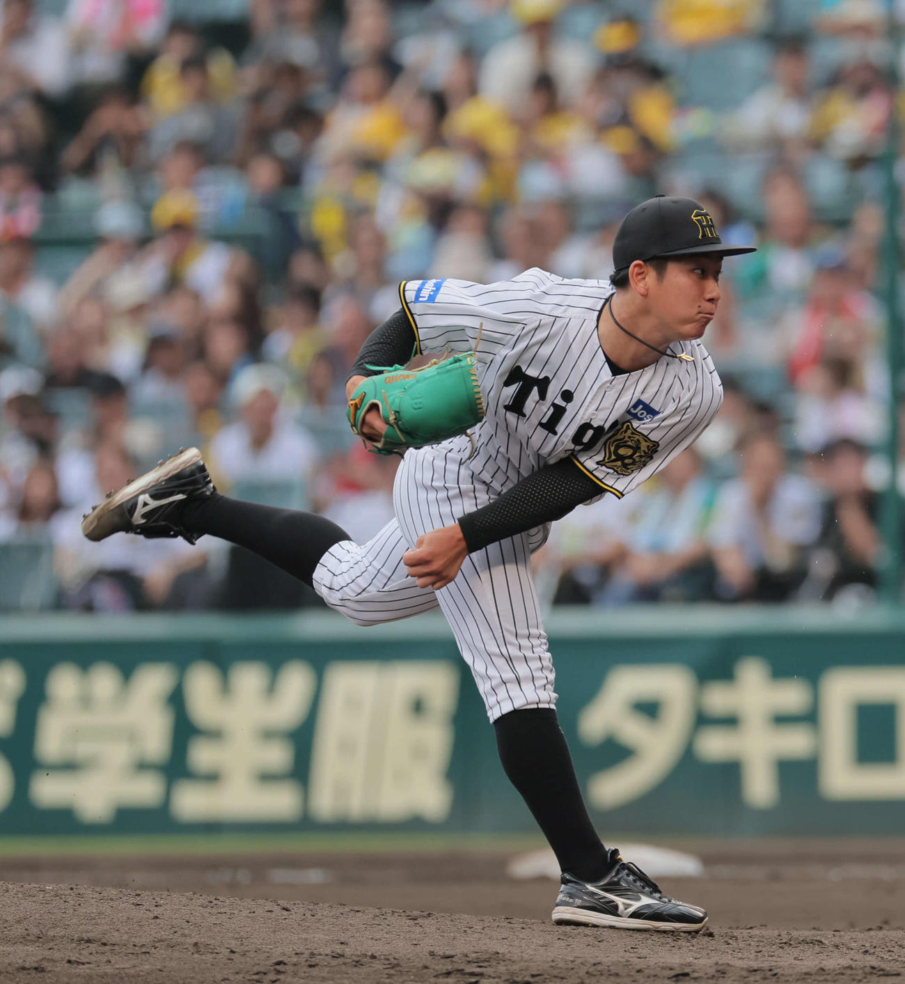 阪神対DeNA　阪神4番手の伊原（撮影・宮崎幸一）