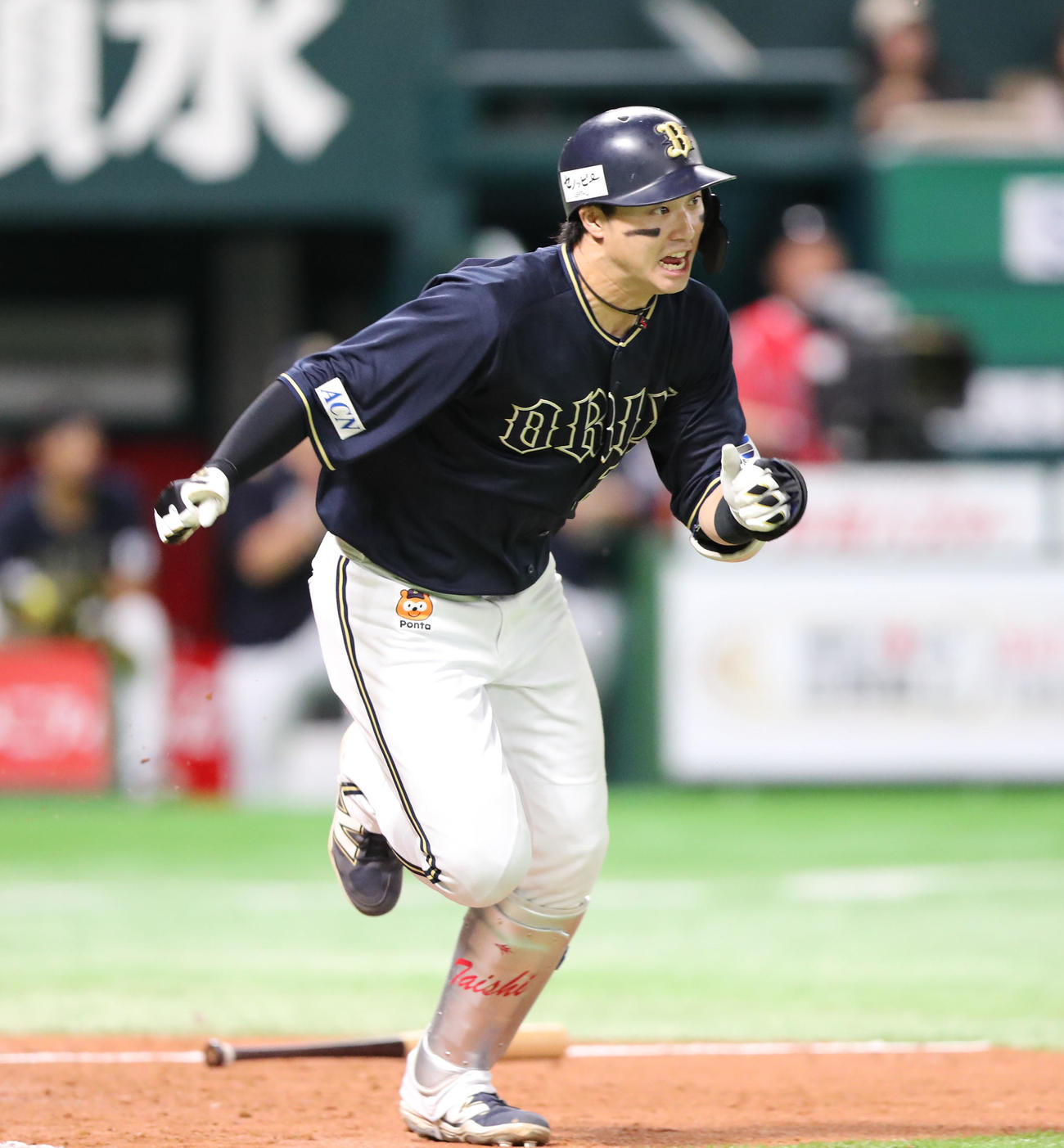 ソフトバンク対オリックス　9回表オリックス1死満塁、広岡は右前に勝ち越し適時打を放つ（撮影・梅根麻紀）