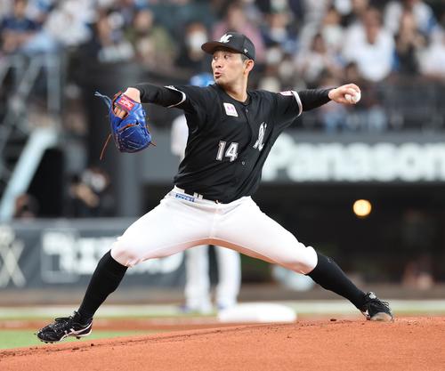 日本ハム対ロッテ ロッテ先発の小島(撮影・黒川智章)