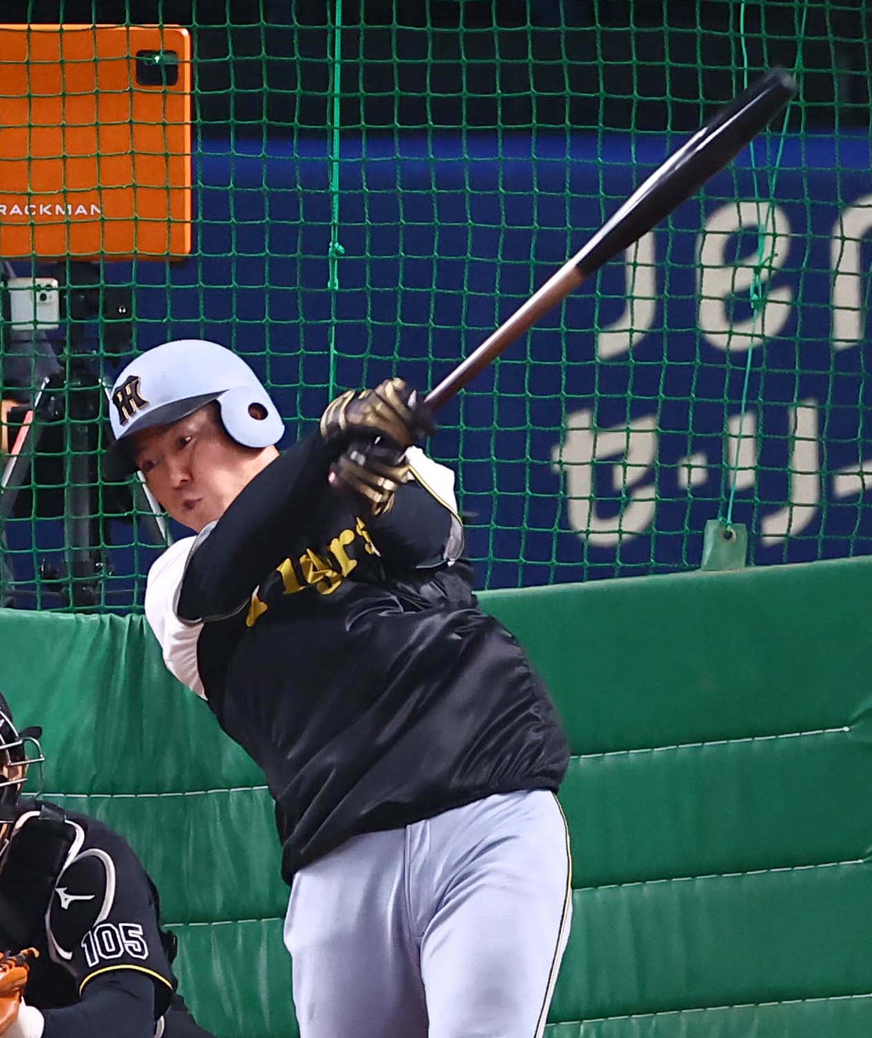 阪神長坂拳弥（2025年8月5日撮影）