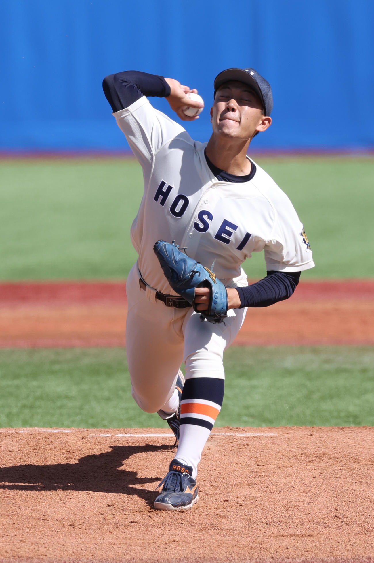 立大対法大　先発した法大・丸山（撮影・柴田隆二）　　