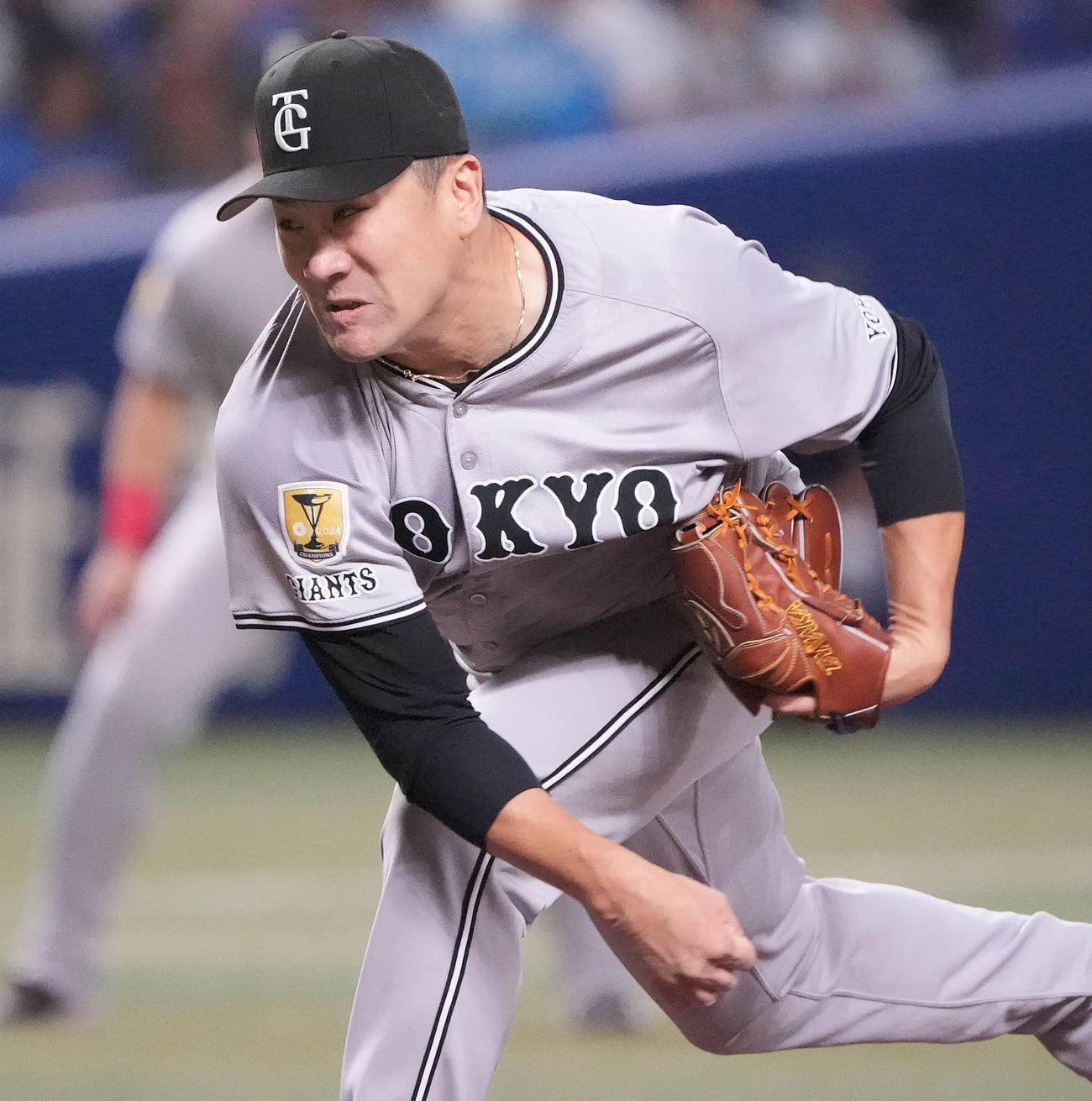 中日対巨人　1回裏、登板する巨人先発の田中将（撮影・森本幸一）