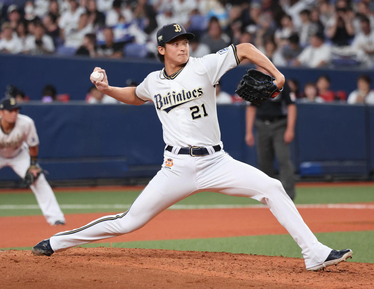 オリックス山崎颯一郎（2025年9月15日撮影）