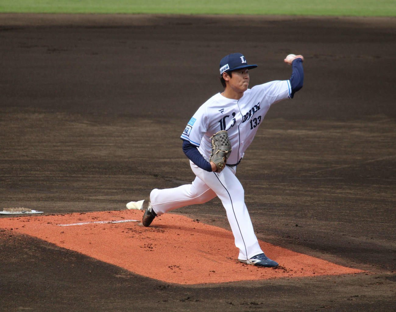イースタン西武－オイシックス　先発し好投する西武佐藤爽（撮影・金子真仁）