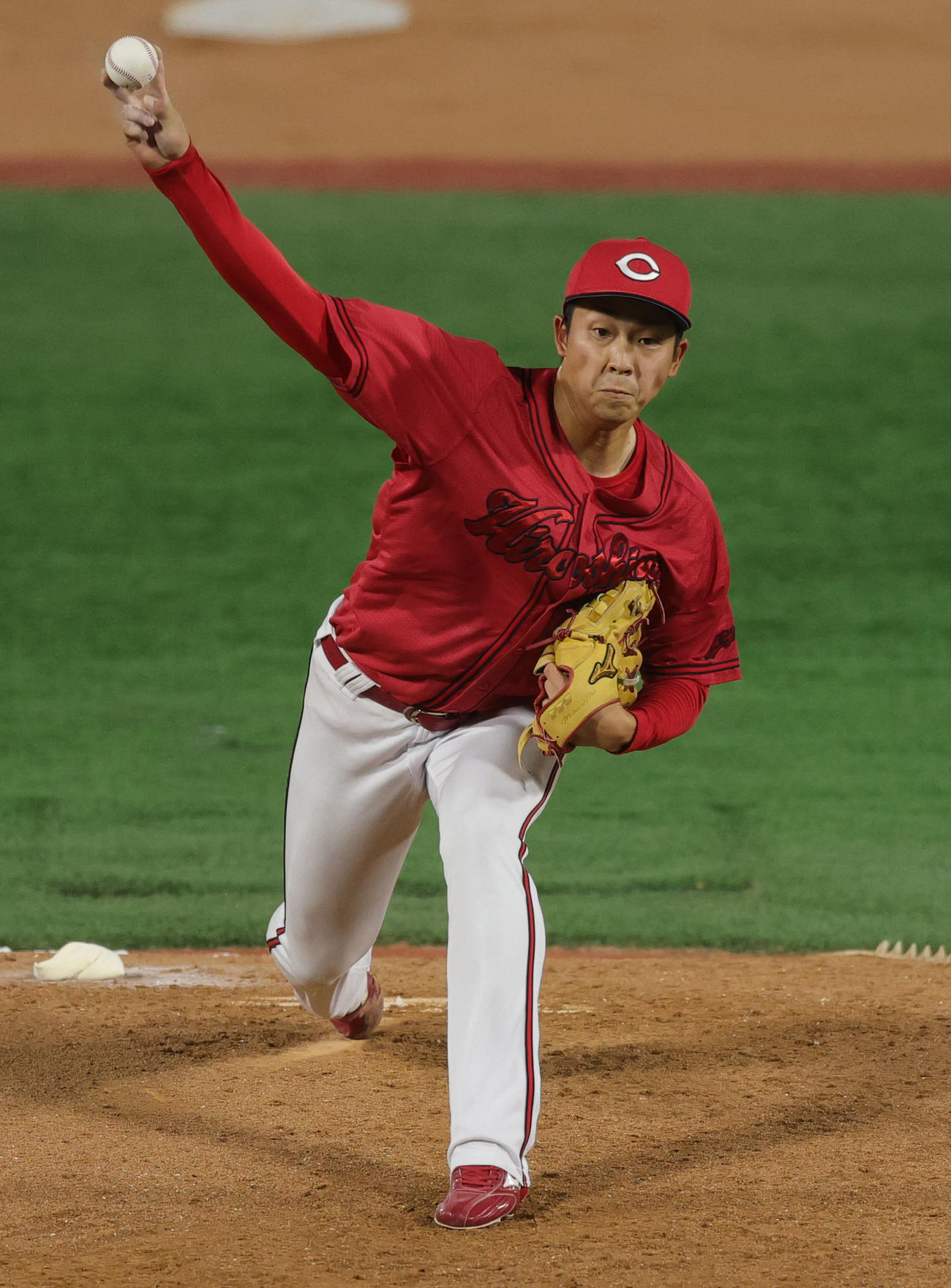 DeNA対広島　広島先発の常広（撮影・野上伸悟）