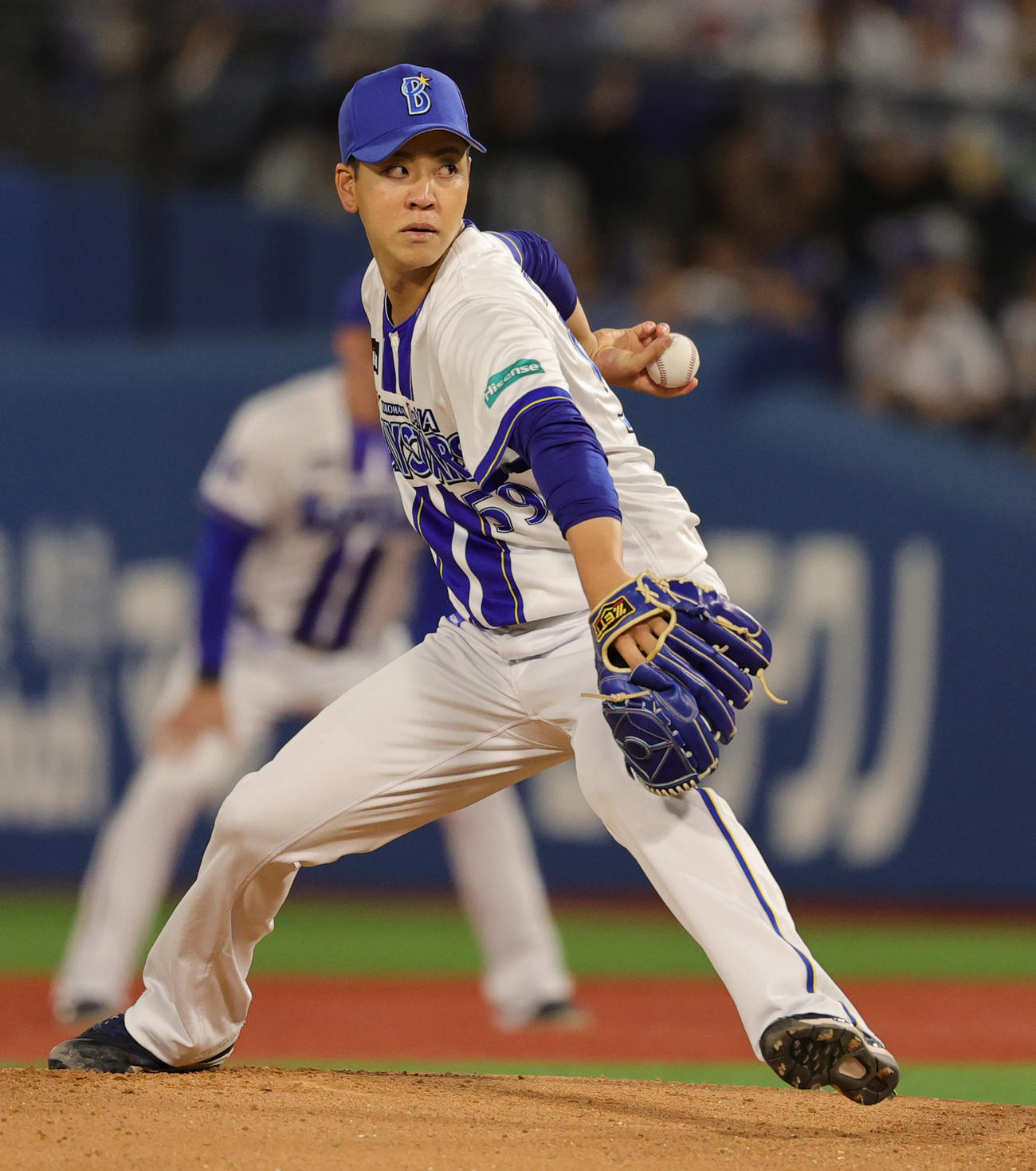 DeNA対広島　DeNA先発の平良（撮影・野上伸悟）