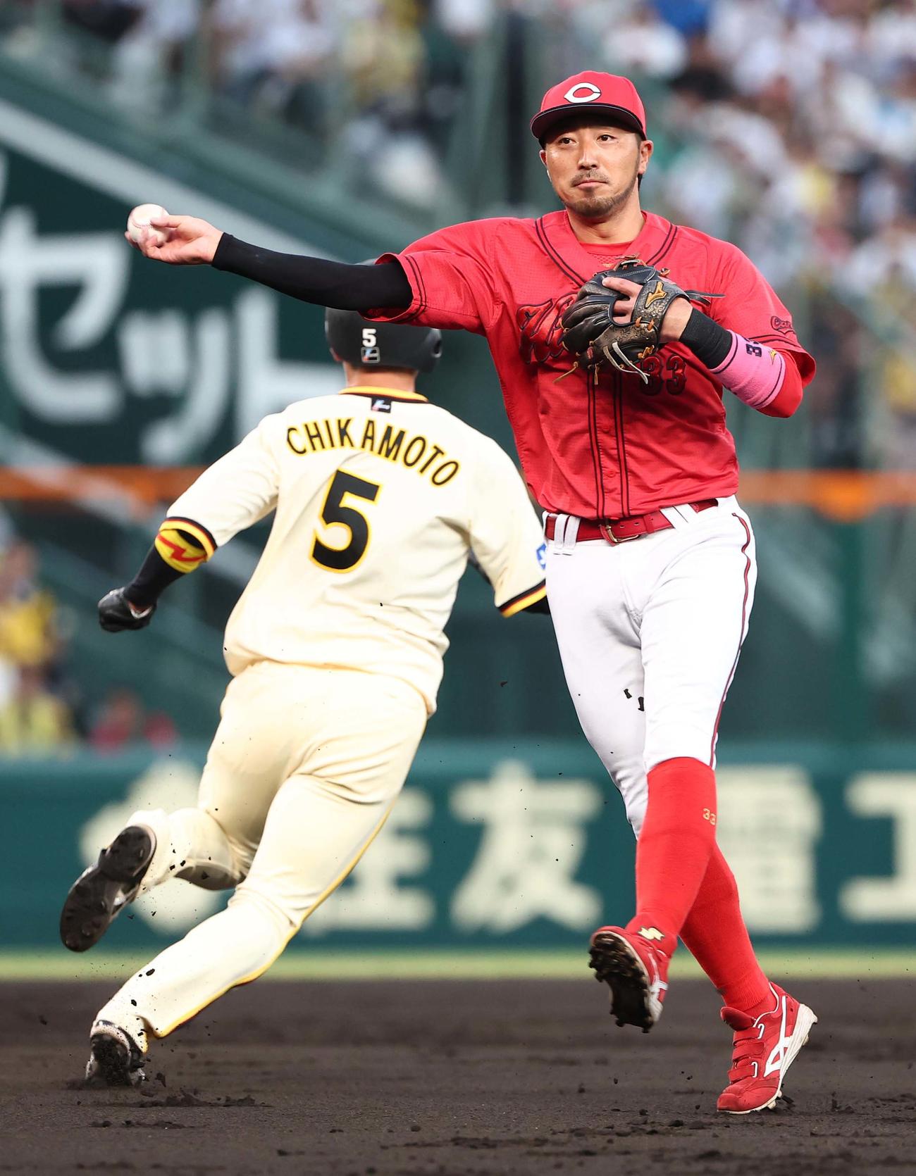 広島菊池涼介（2025年7月31日撮影）
