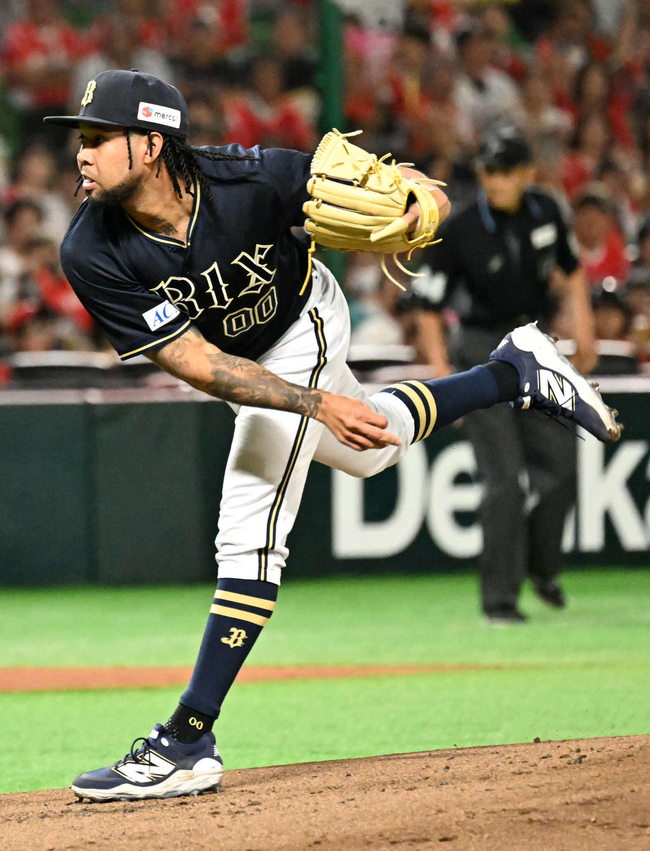 ソフトバンク対オリックス　オリックス先発のエスピノーザ（撮影・林敢治）