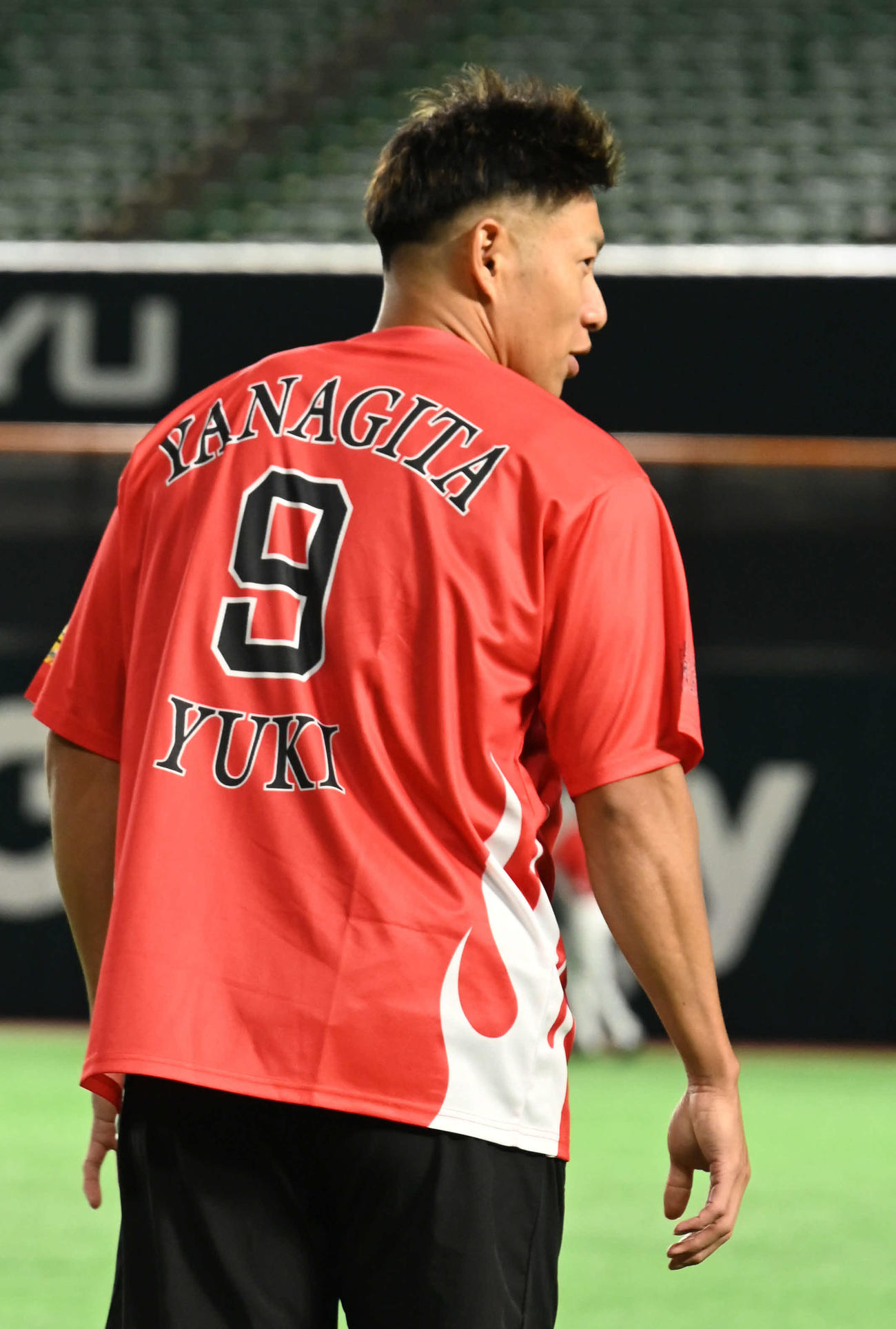 ソフトバンク対オリックス　一軍に合流した柳田（撮影・林敢治）