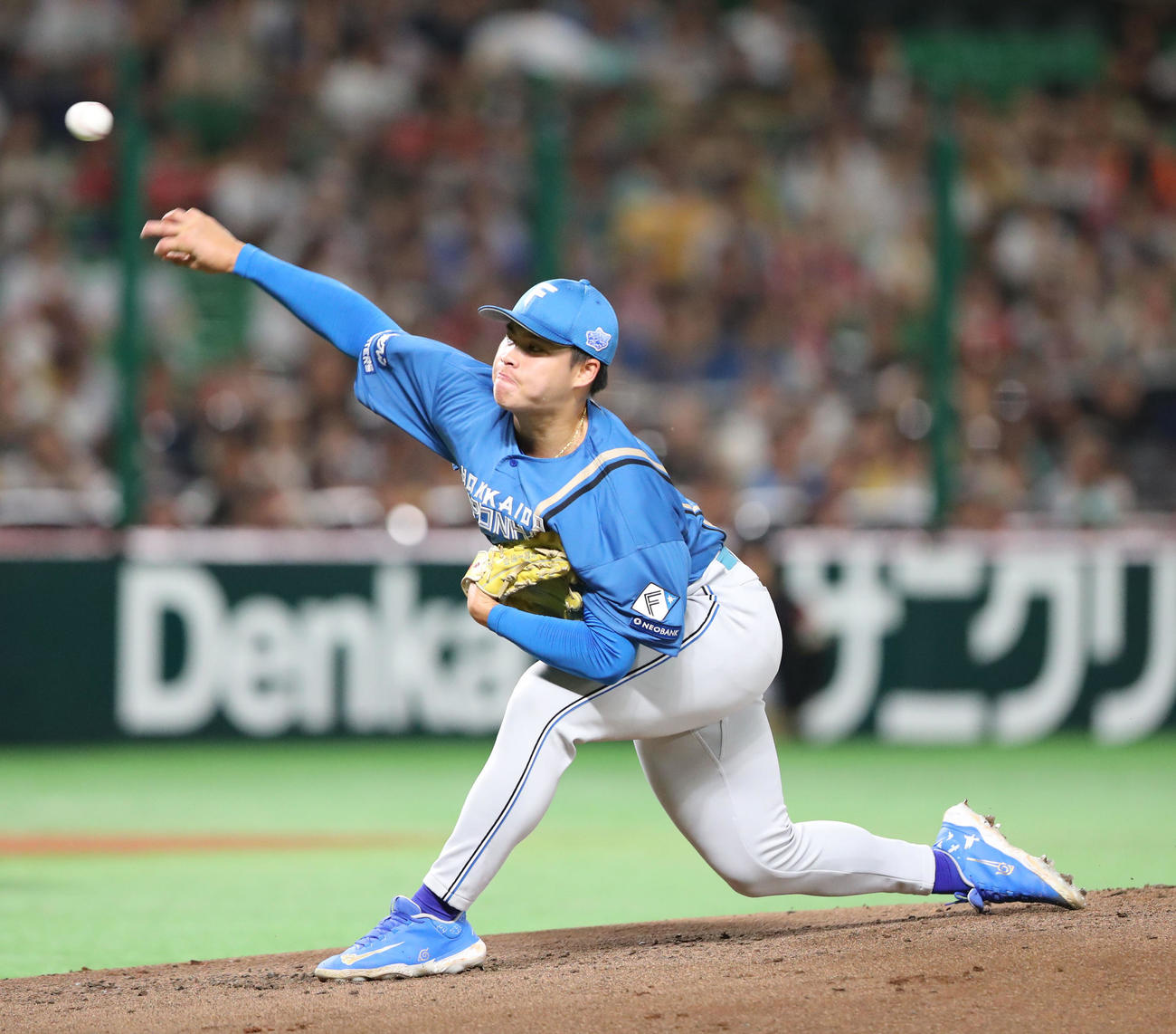 日本ハム孫易磊（2025年8月11日撮影）