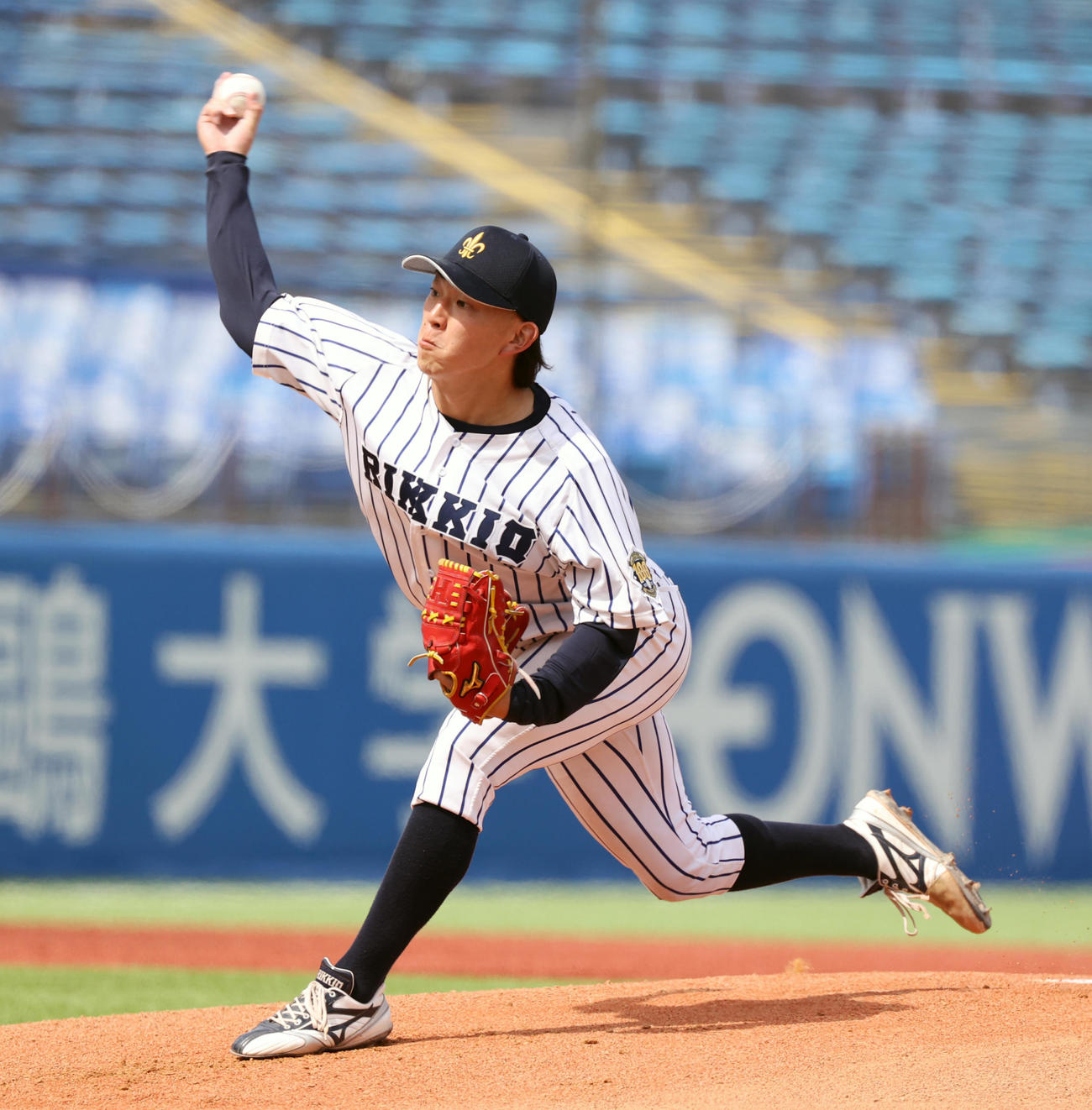 法大対立大　先発した立大・竹中（撮影・柴田隆二）　　