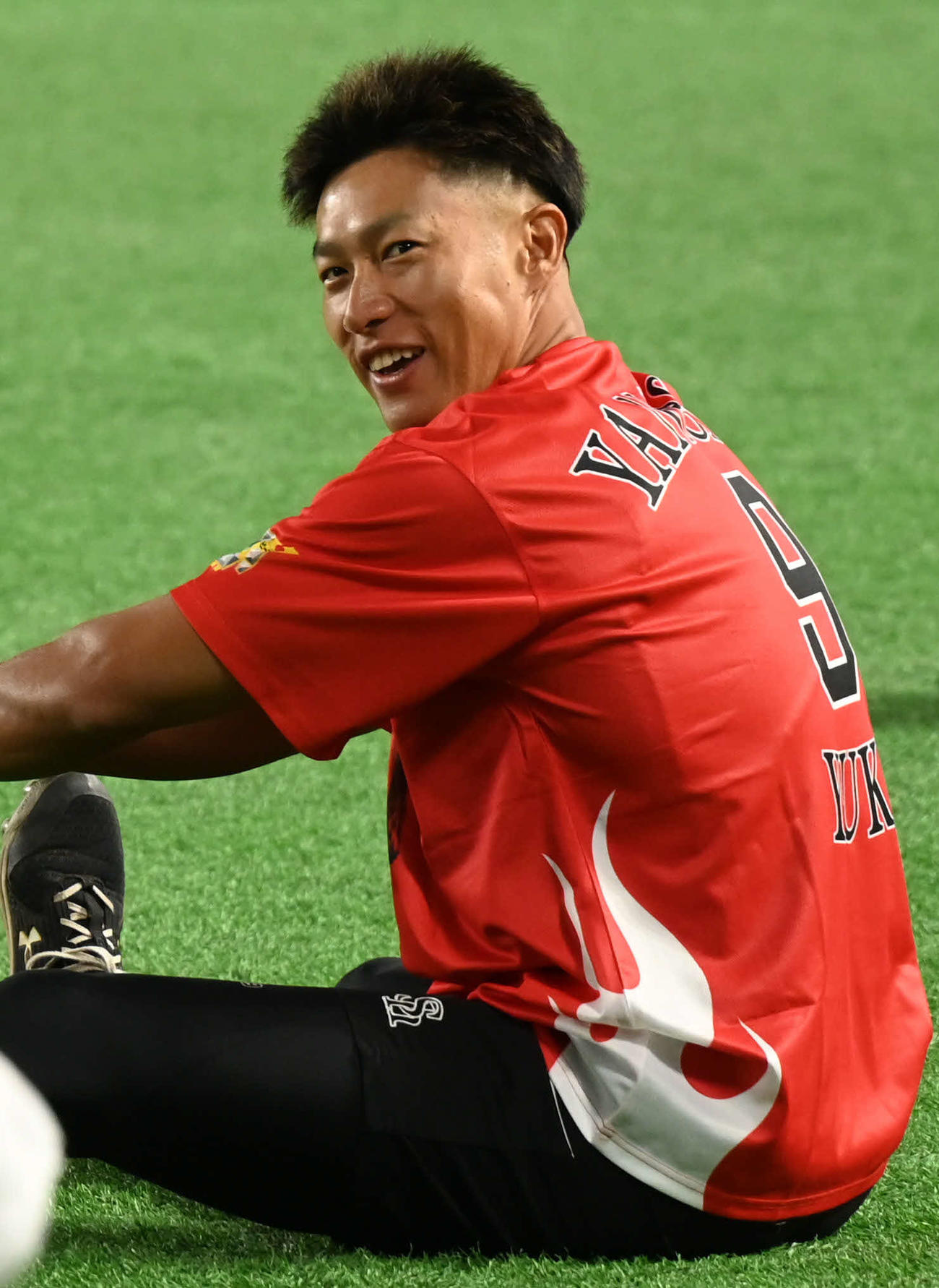 ソフトバンク対オリックス　一軍に合流した柳田（撮影・林敢治）