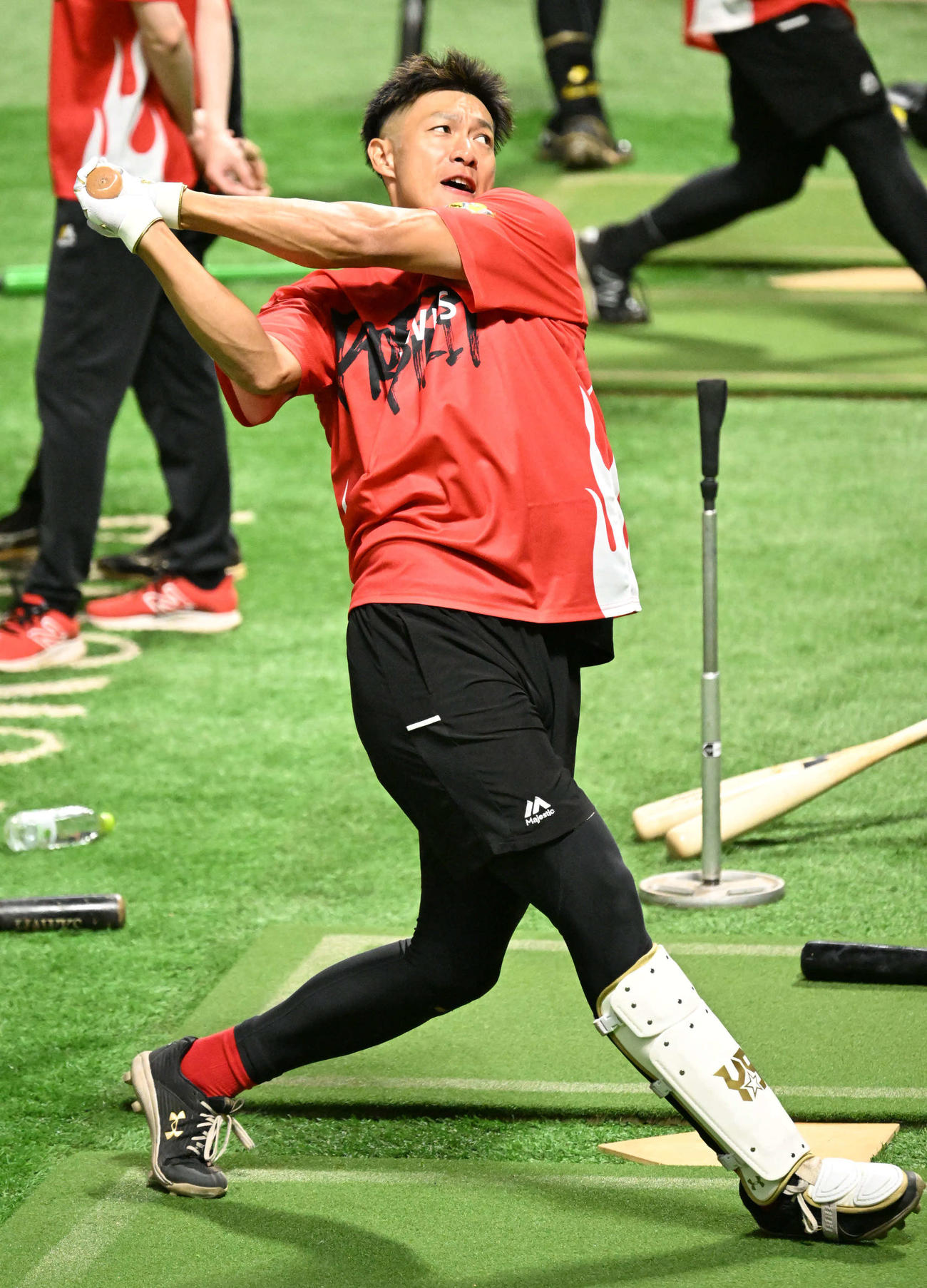 ソフトバンク対オリックス　一軍に合流した柳田（撮影・林敢治）