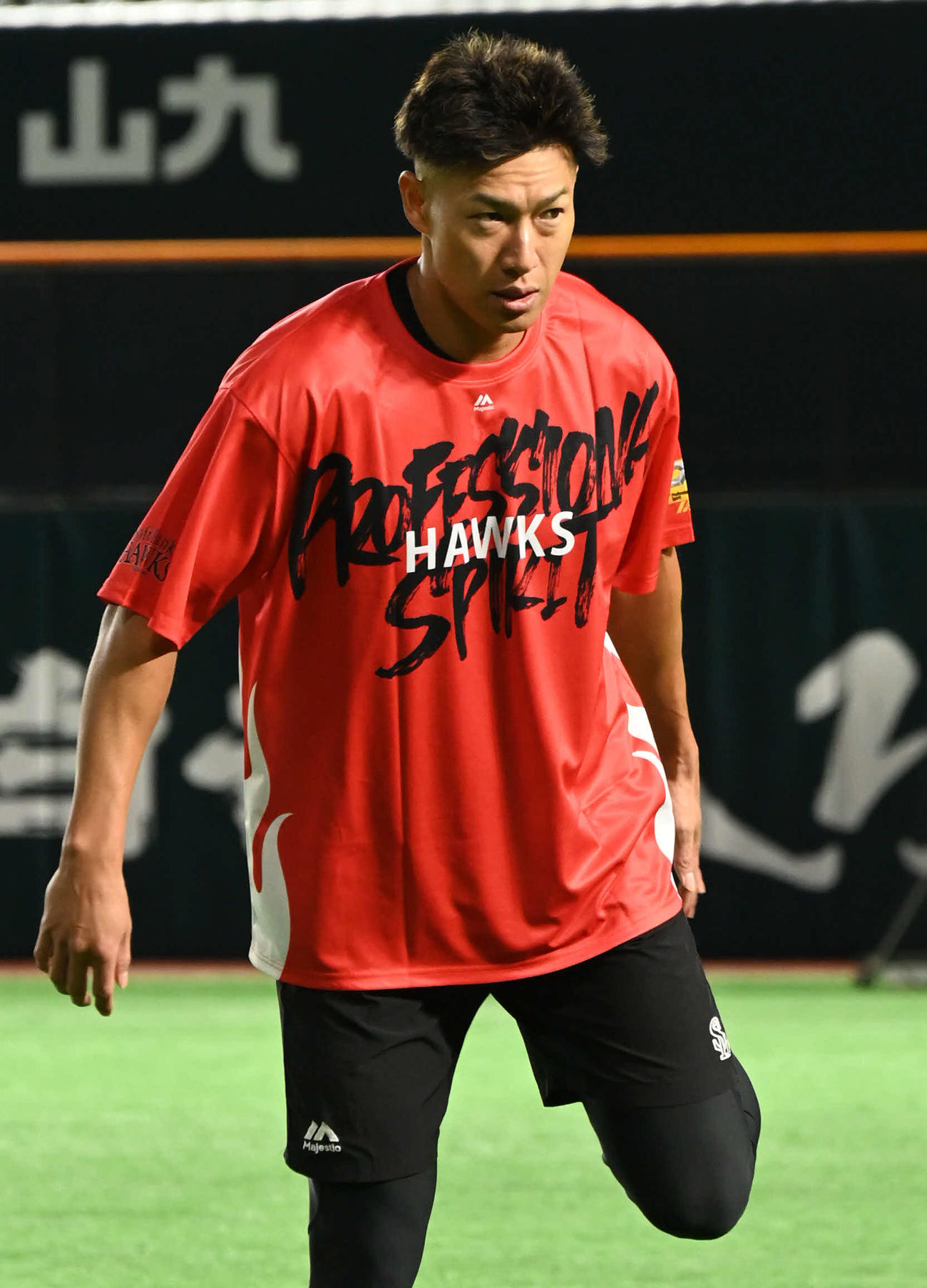 ソフトバンク対オリックス　一軍に合流した柳田（撮影・林敢治）