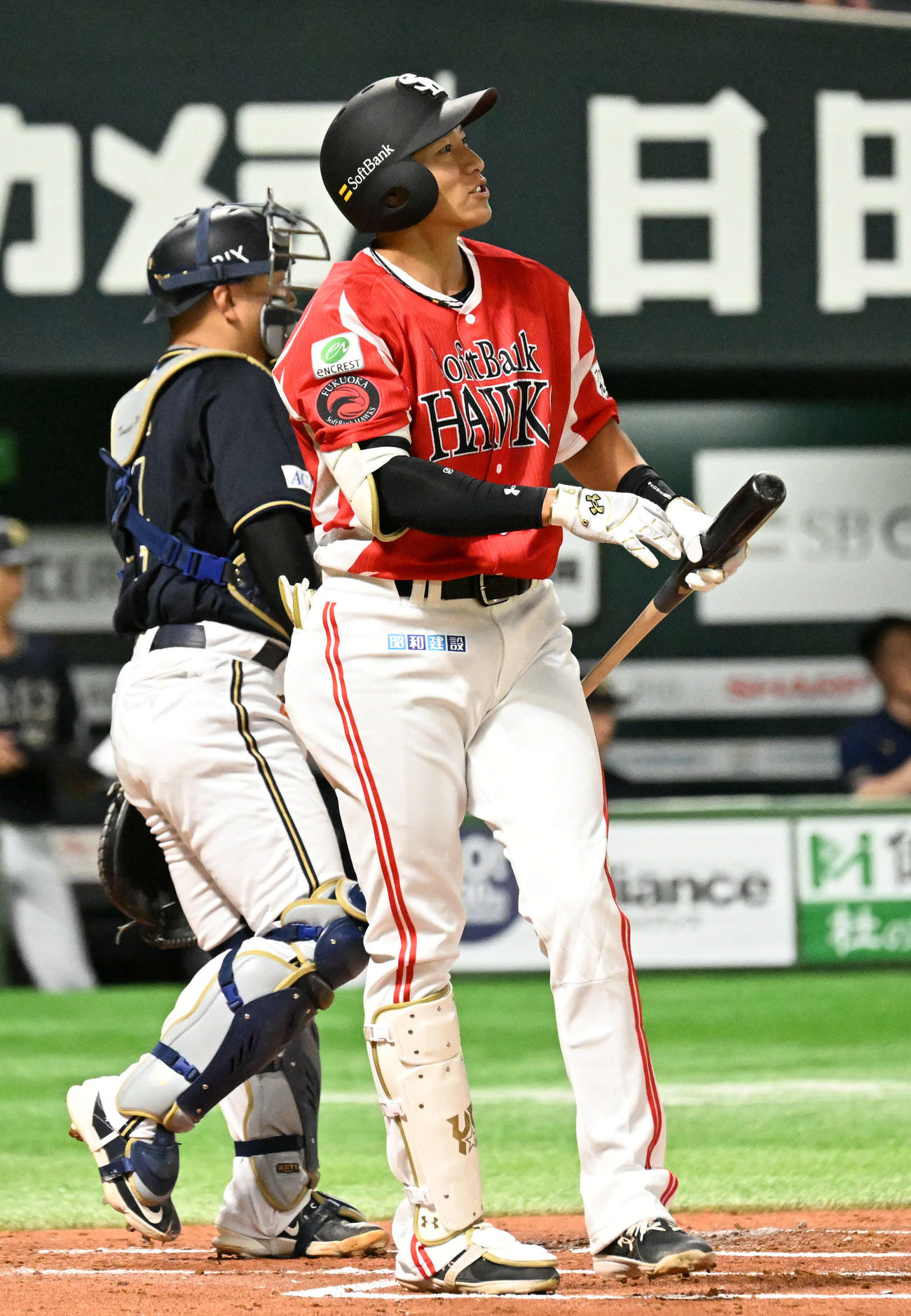 ソフトバンク対オリックス　1回裏ソフトバンク1死、柳田は見逃し三振に終わる（撮影・林敢治）