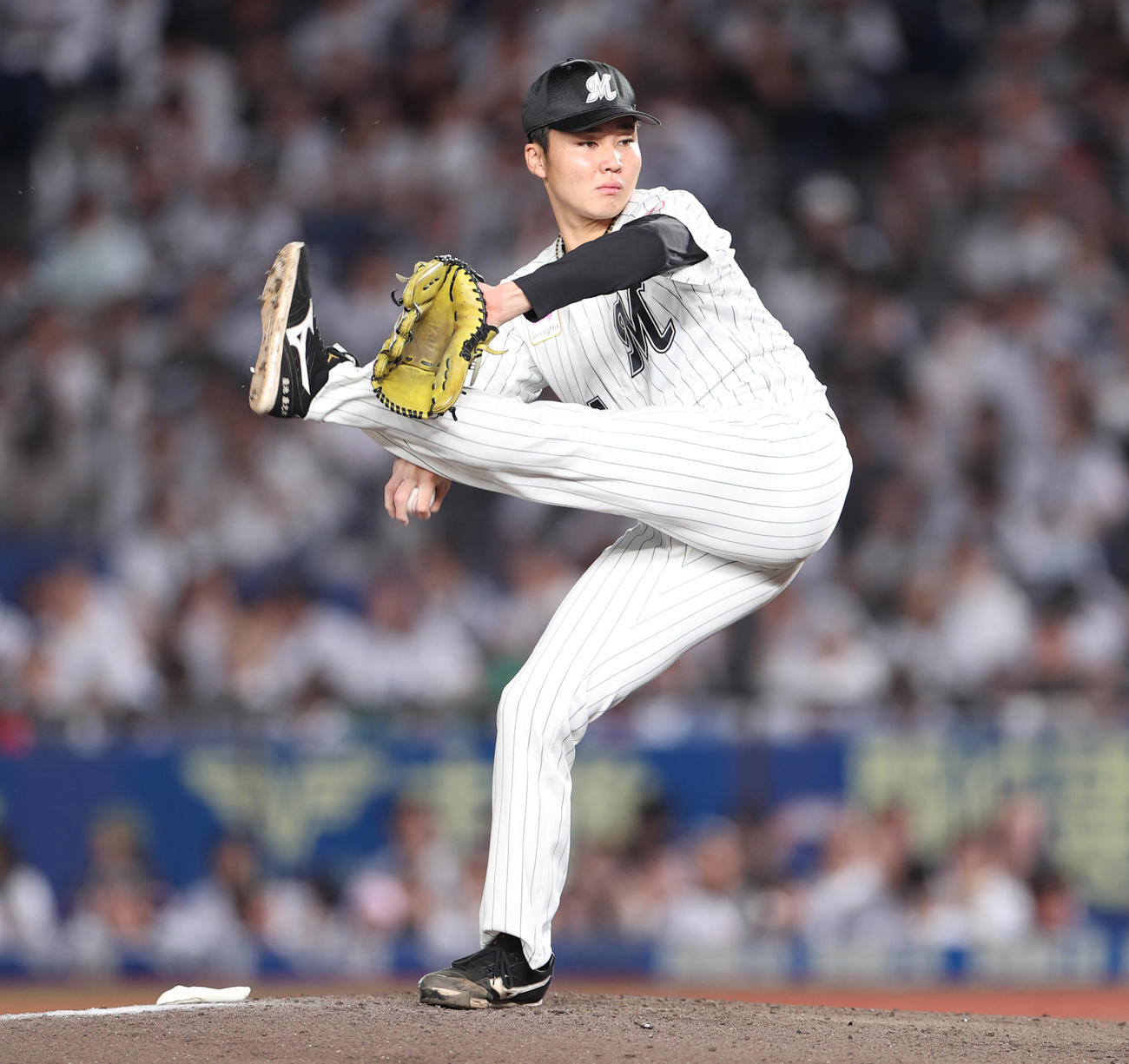 ロッテ対西武　ロッテ2番手広池（撮影・水谷安孝）