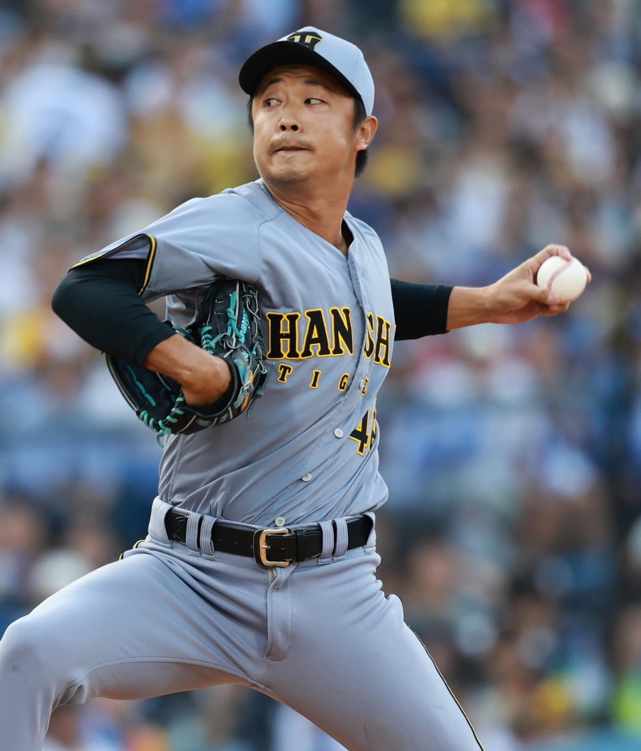 DeNA対阪神　力投する阪神島本（撮影・野上伸悟）