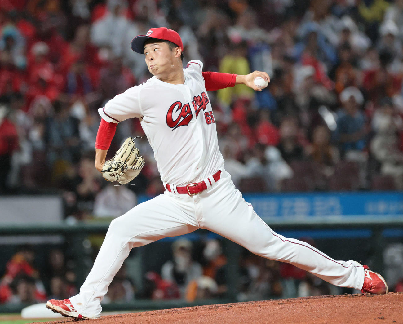 広島対巨人　広島先発の玉村（撮影・加藤孝規）