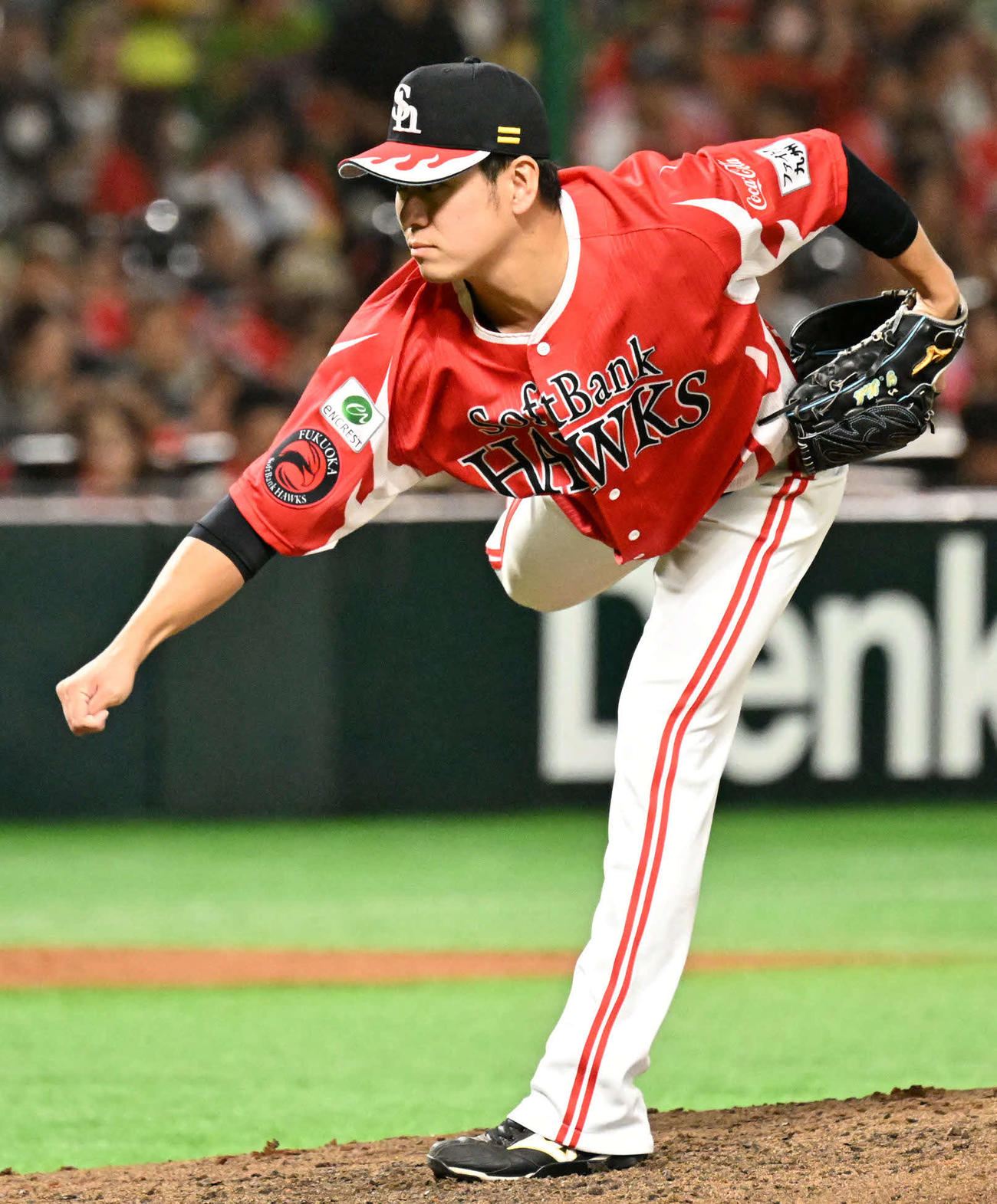 ソフトバンク対オリックス　ソフトバンク4番手投手の伊藤（撮影・林敢治）