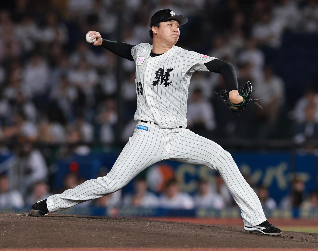 ロッテ対西武　ロッテ先発の木村（撮影・野上伸悟）