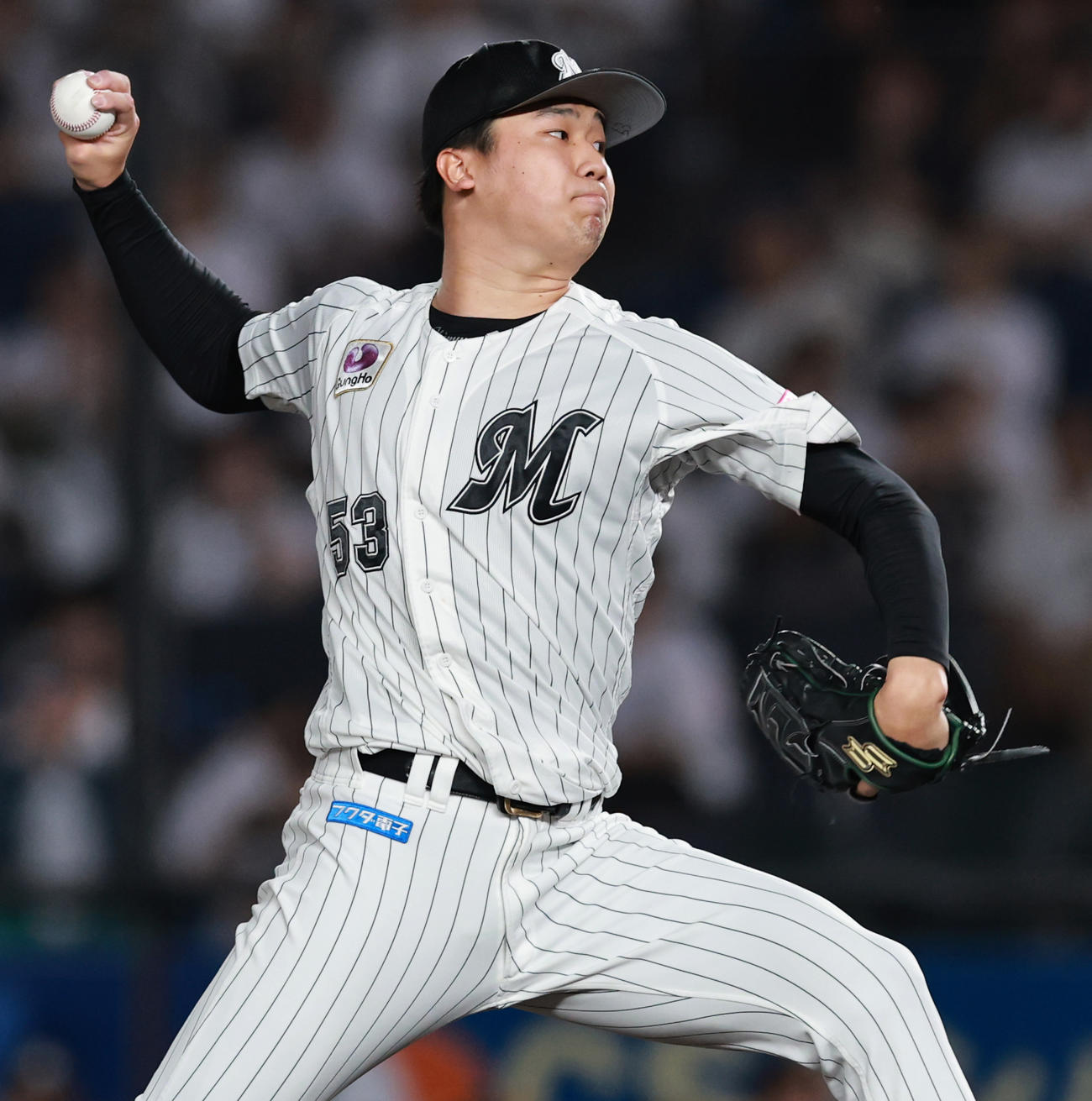 ロッテ対西武　ロッテ先発の木村（撮影・野上伸悟）