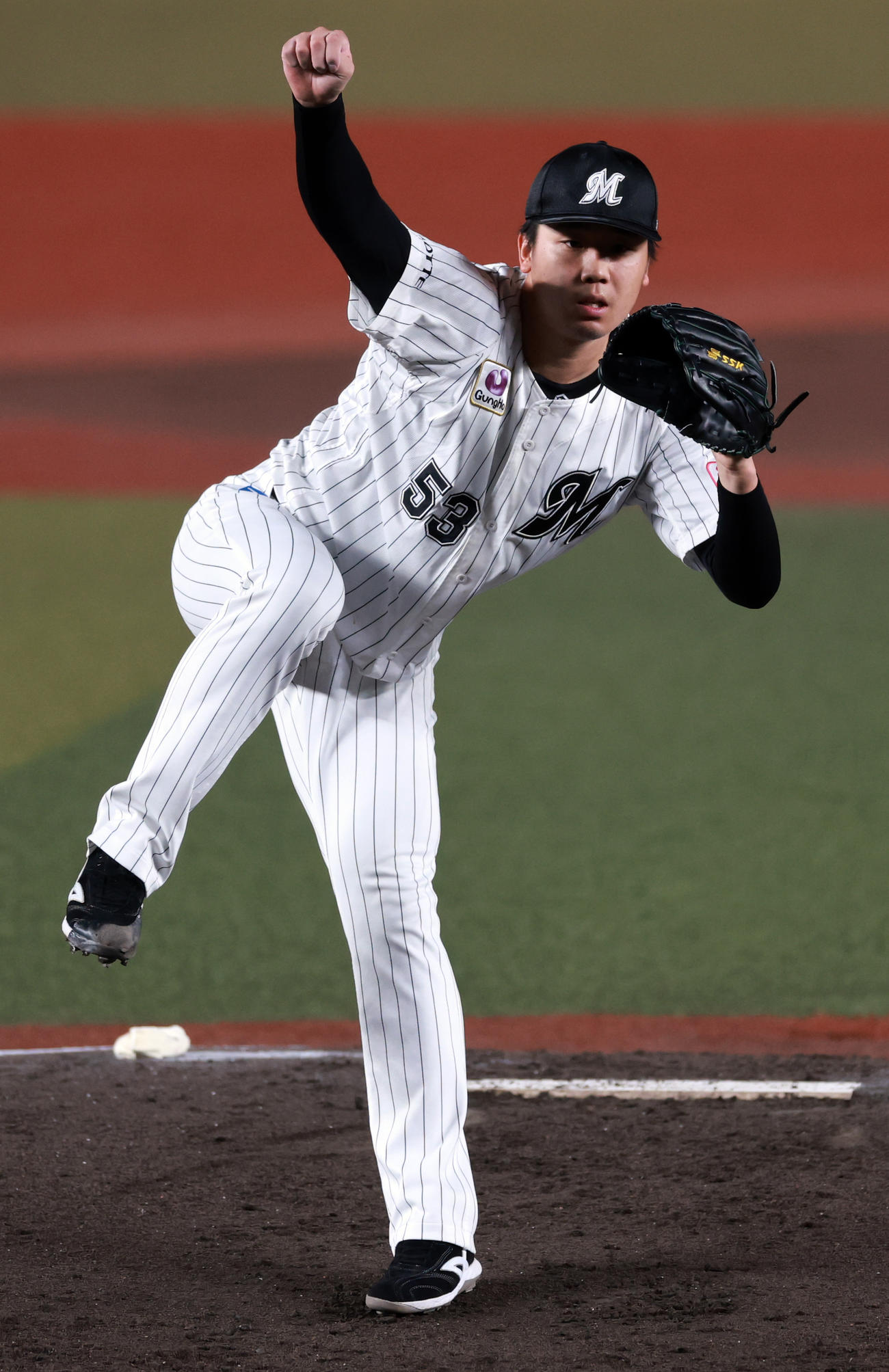 ロッテ対西武　ロッテ先発の木村（撮影・野上伸悟）