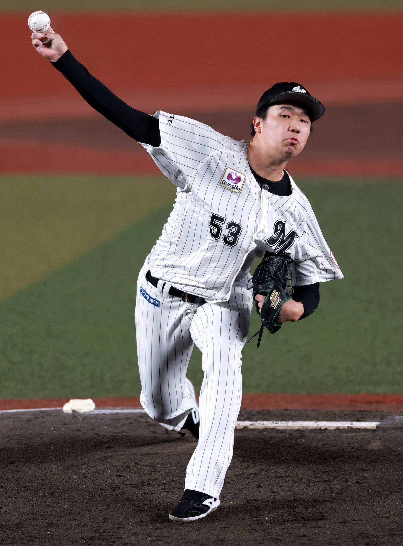 ロッテ対西武　ロッテ先発の木村（撮影・野上伸悟）