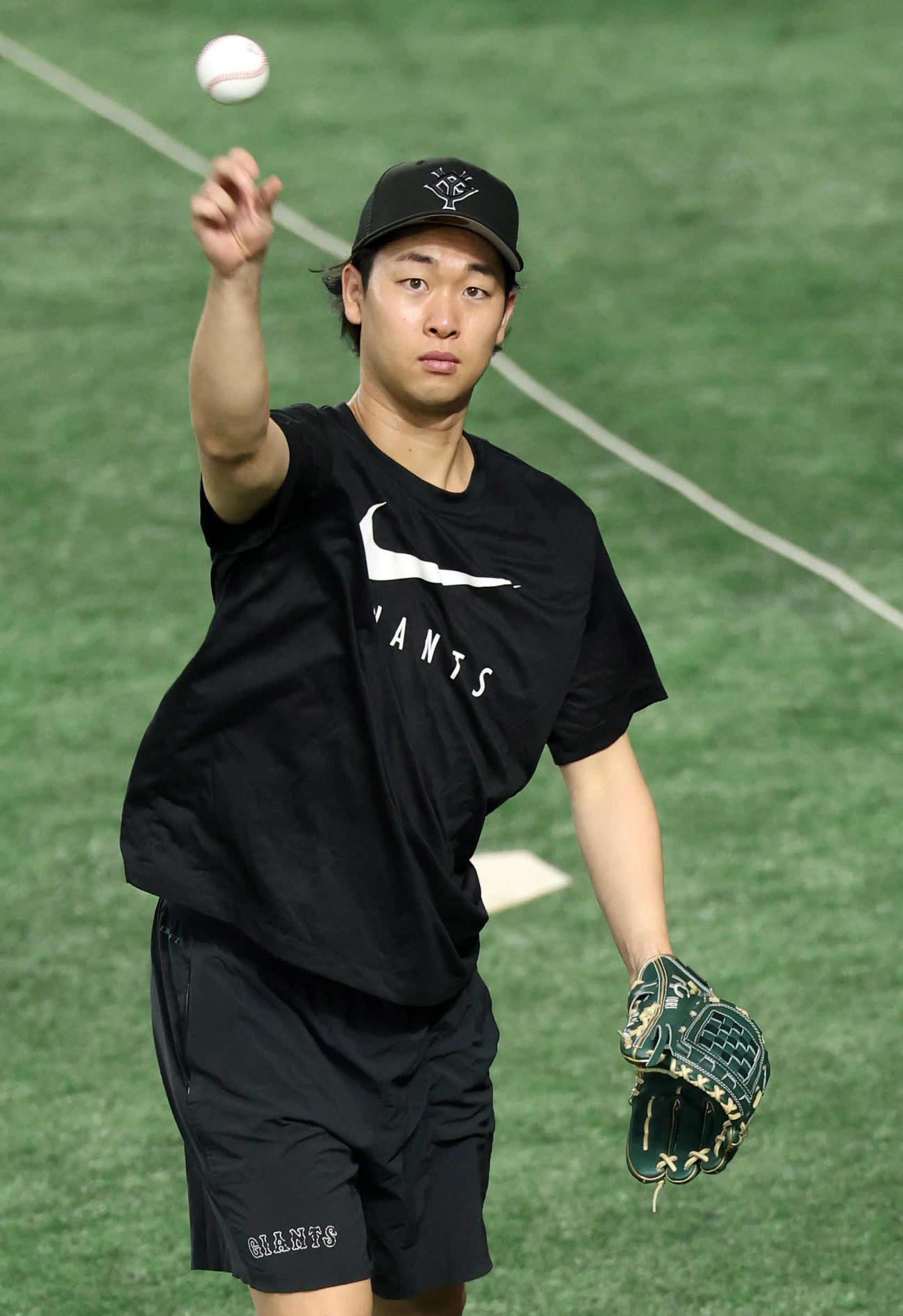 巨人山崎伊織（2025年9月9日撮影）