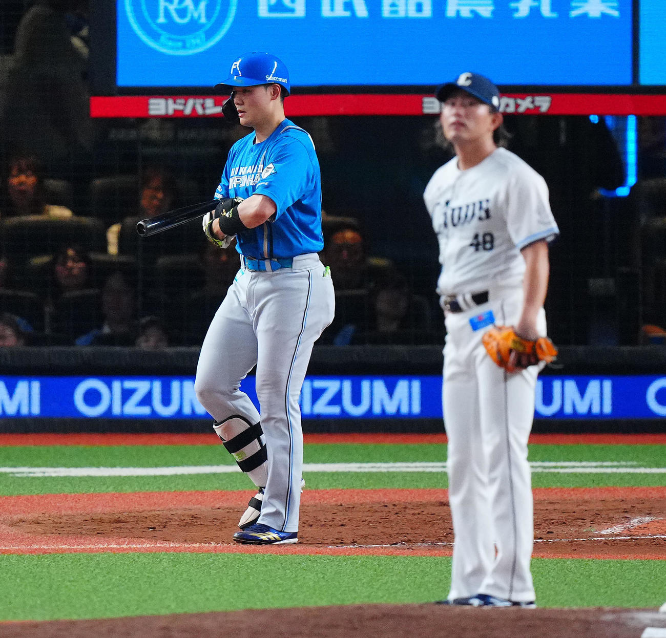 西武対日本ハム　4回表日本ハム無死、四球を選ぶ清宮幸。投手今井（撮影・垰建太）