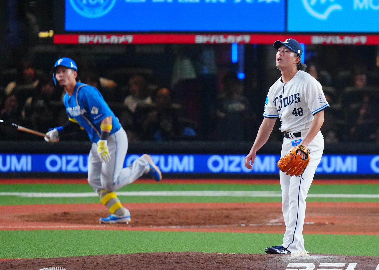 西武対日本ハム　5回表日本ハム無死、水野にソロ本塁打を浴びる今井（撮影・垰建太）