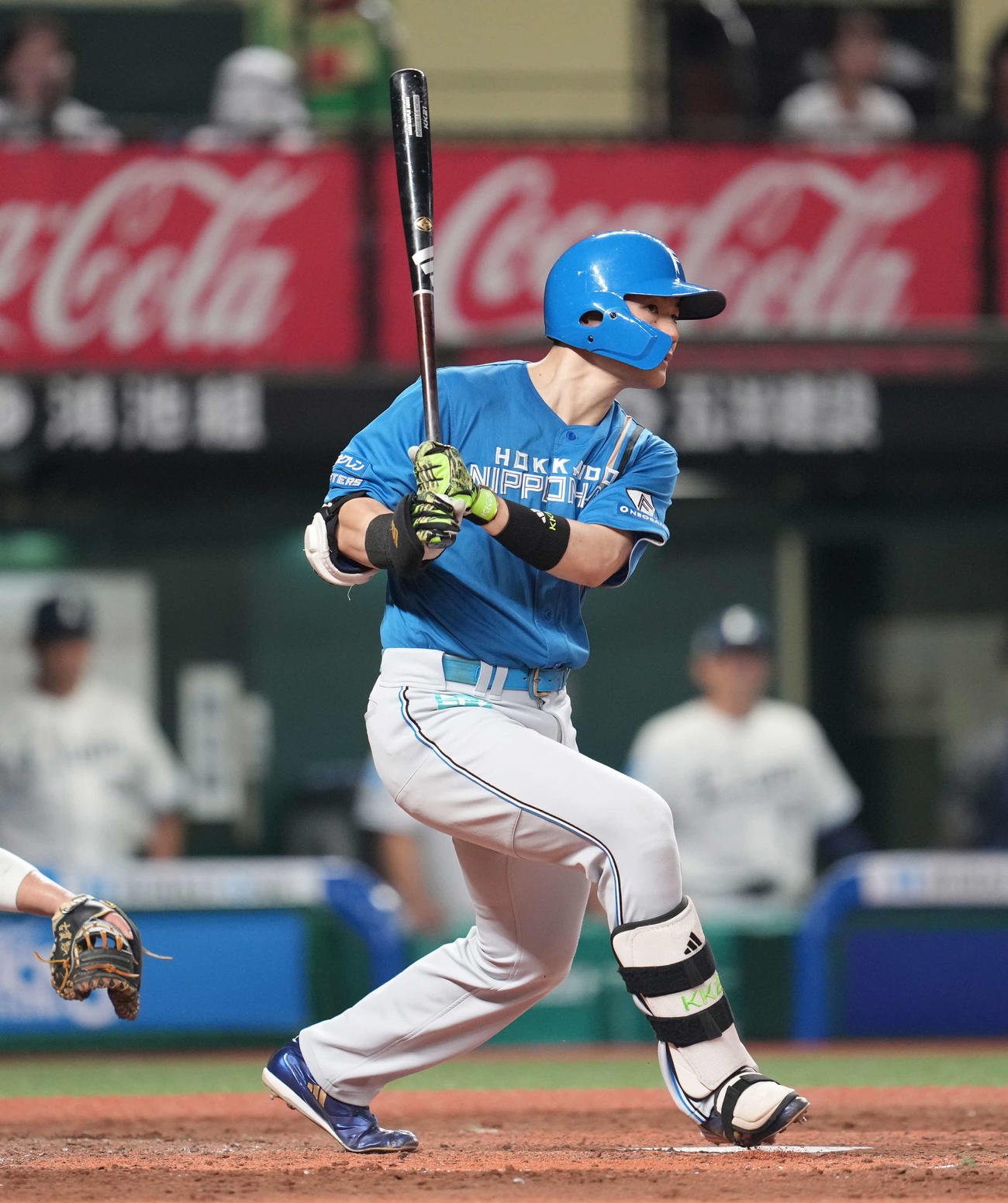 西武対日本ハム　3回表日本ハム1死満塁、2点適時打を放つ清宮幸（撮影・井上学）