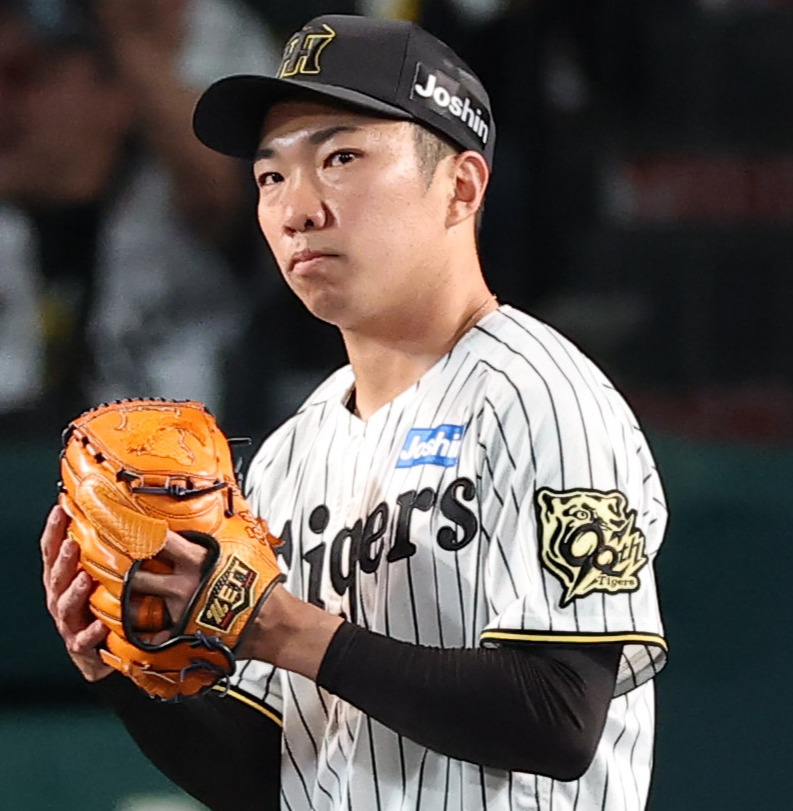 阪神対中日　48イニング無失点の球団記録を達成した石井（撮影・上田博志）