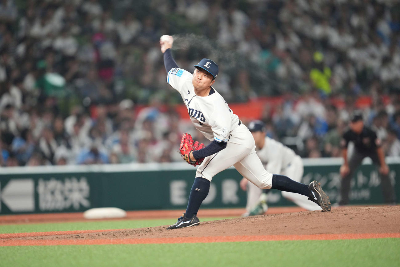 西武対日本ハム　西武の糸川（撮影・井上学）