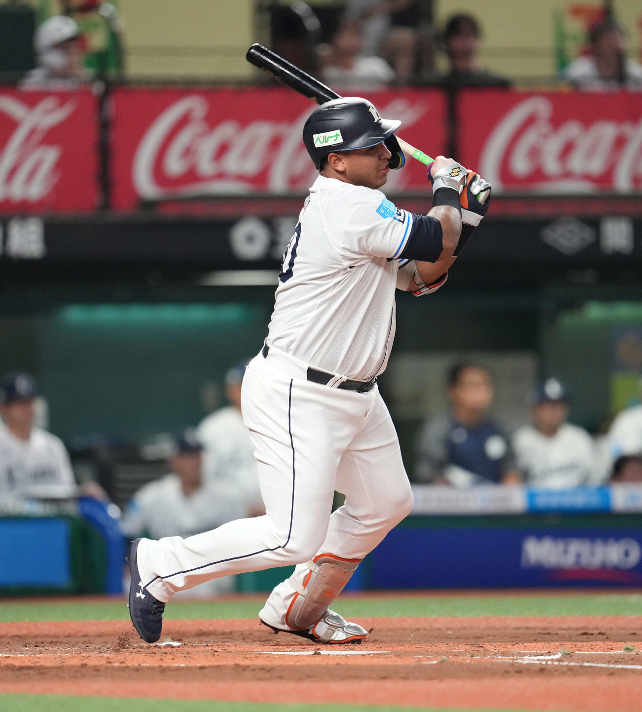 西武対日本ハム　1回裏西武2死二、三塁、セデーニョは適時打を放つ（撮影・井上学）