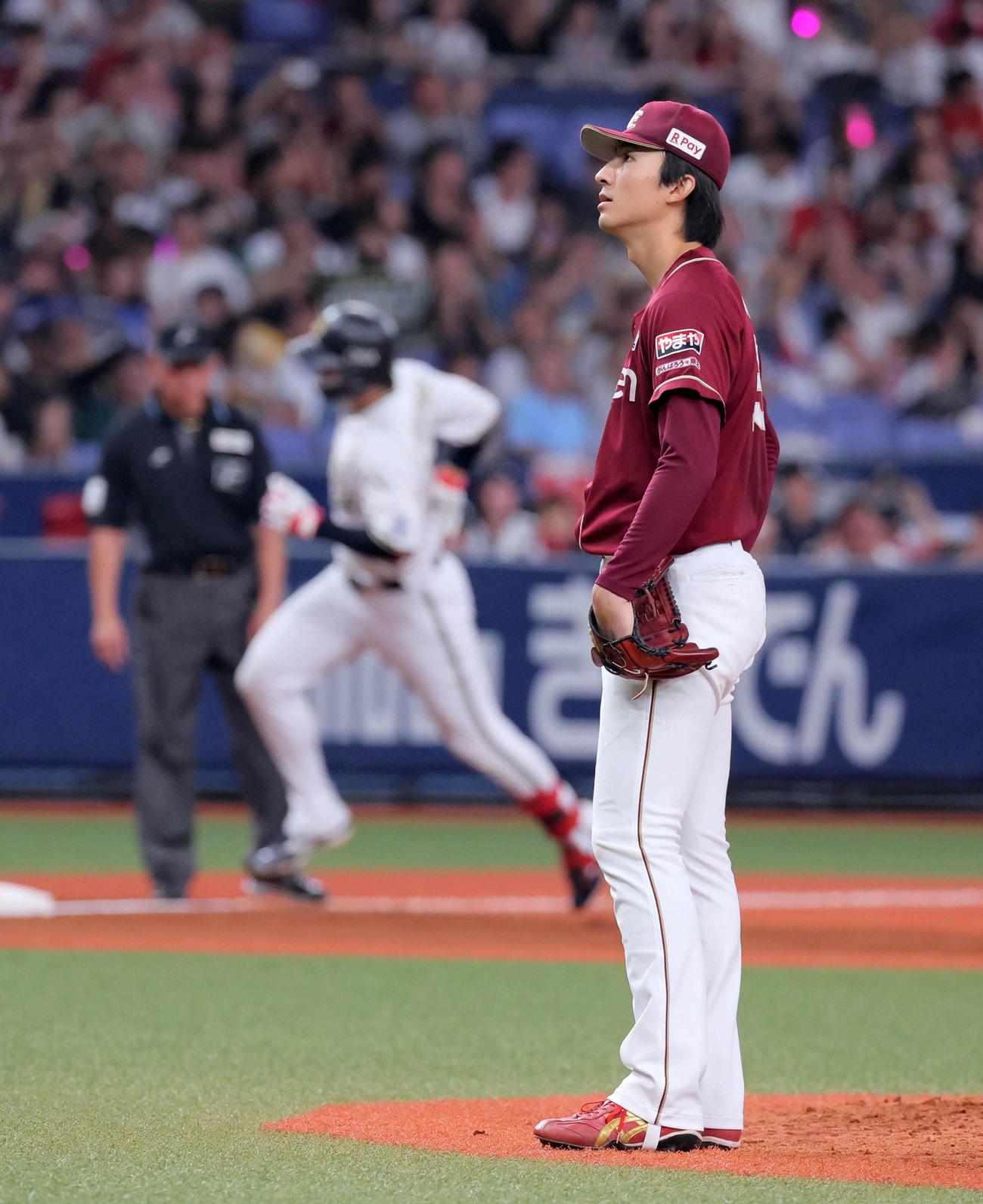 オリックス対楽天　5回裏オリックス無死一塁、荘司は紅林に左越え先制2点本塁打を浴びる（撮影・宮崎幸一）