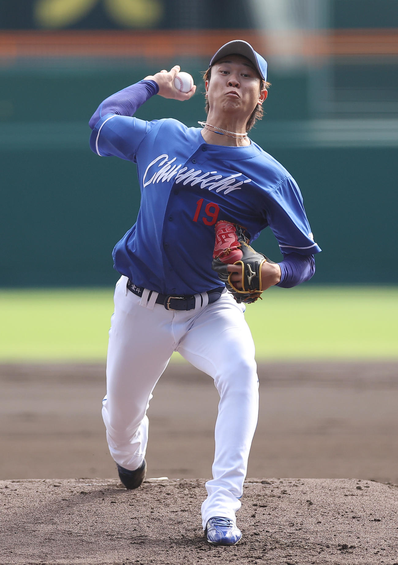 阪神対中日　力投する中日先発の高橋宏（撮影・前田充）