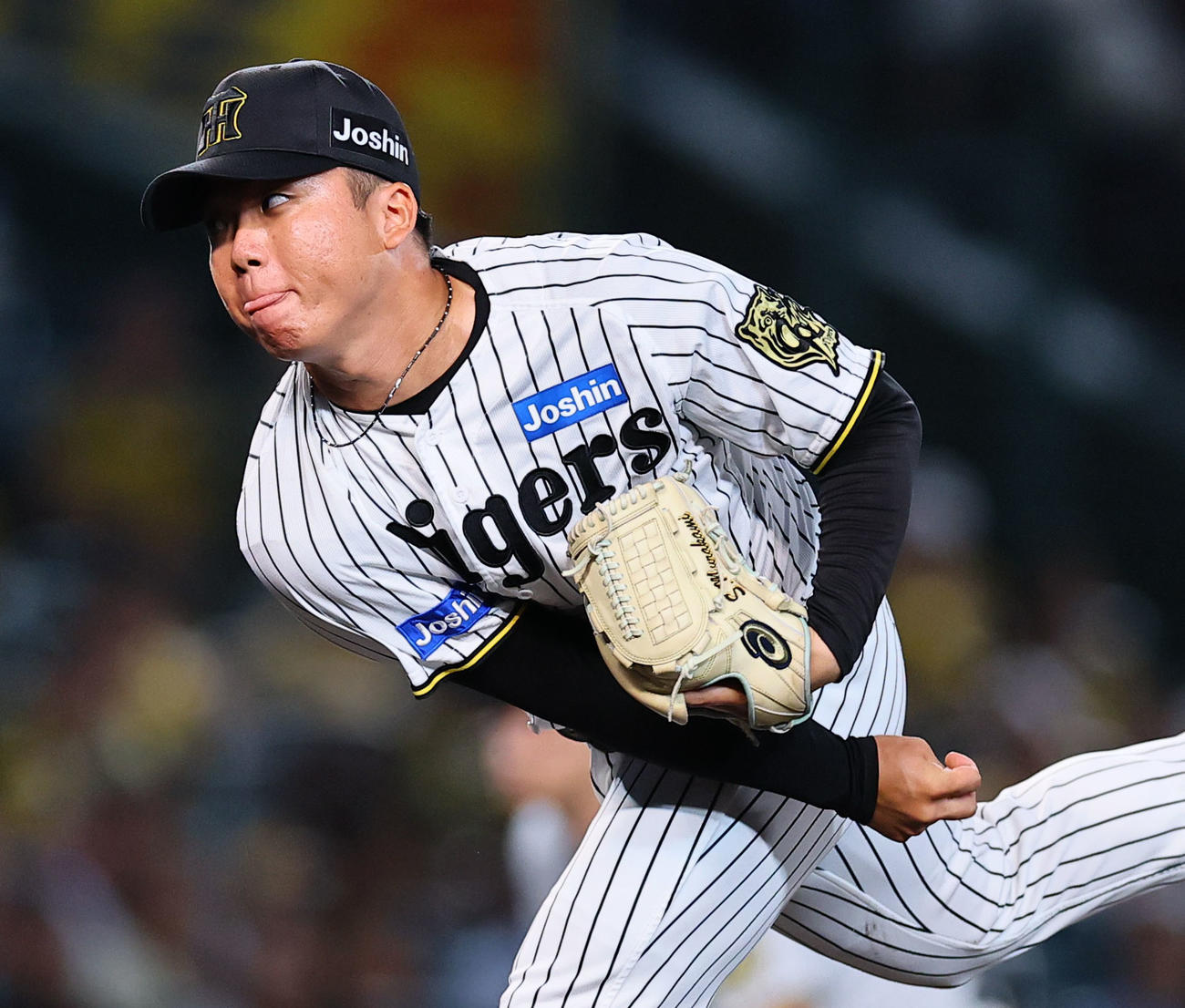 阪神村上頌樹（2025年9月26日撮影）