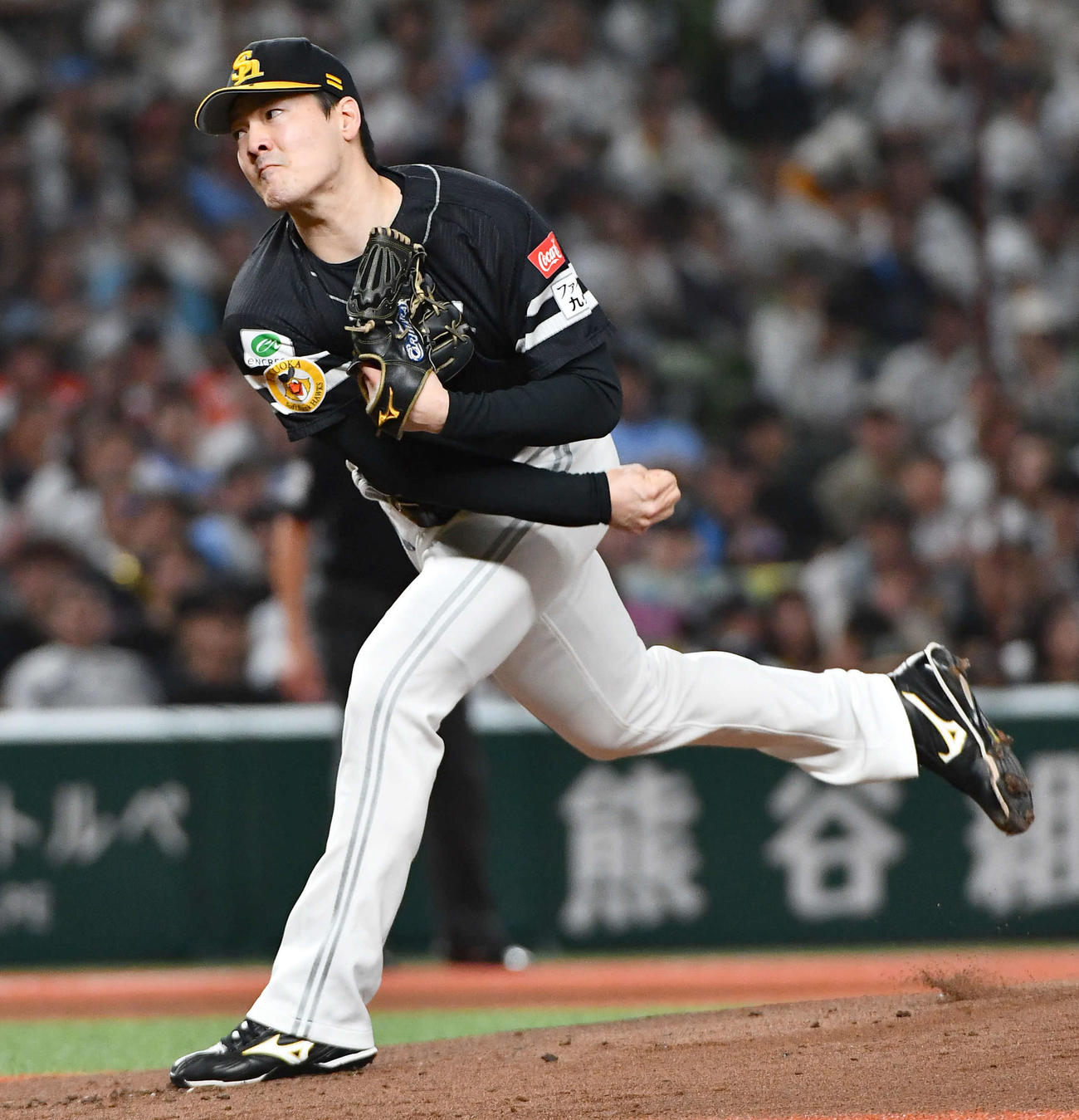 西武対ソフトバンク　ソフトバンク先発の有原（撮影・岩下翔太）