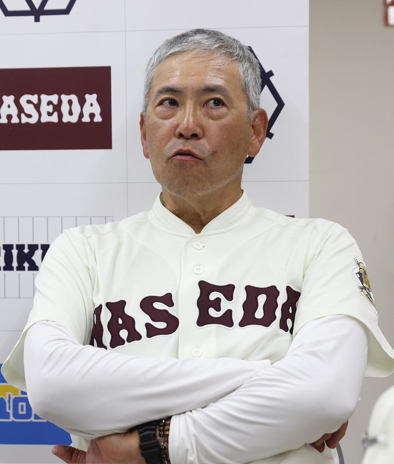 早大対立大　敗れた早大・小宮山監督（撮影・柴田隆二）　　