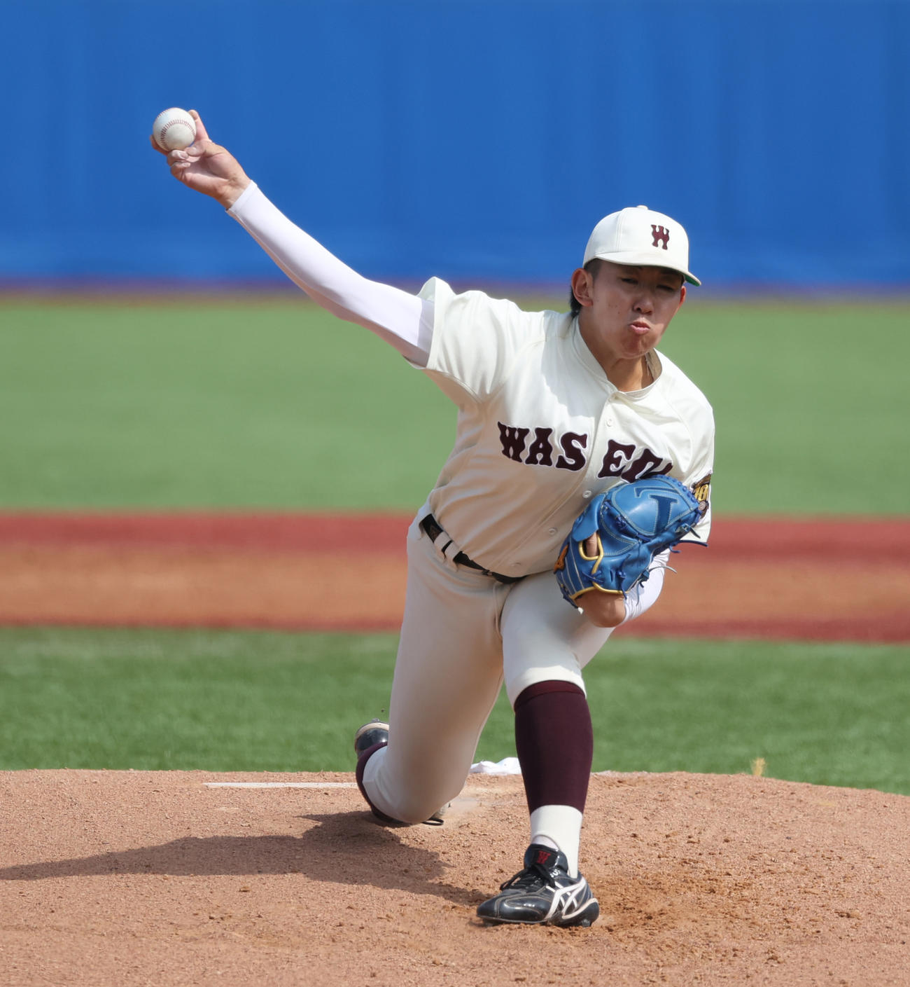 早大対立大　先発した早大・伊藤樹（撮影・柴田隆二）　　