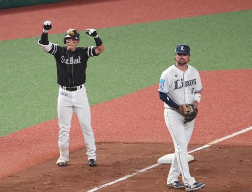 ソフトバンク】9月絶好調の栗原陵矢が勝ち越し打 故障から復帰後