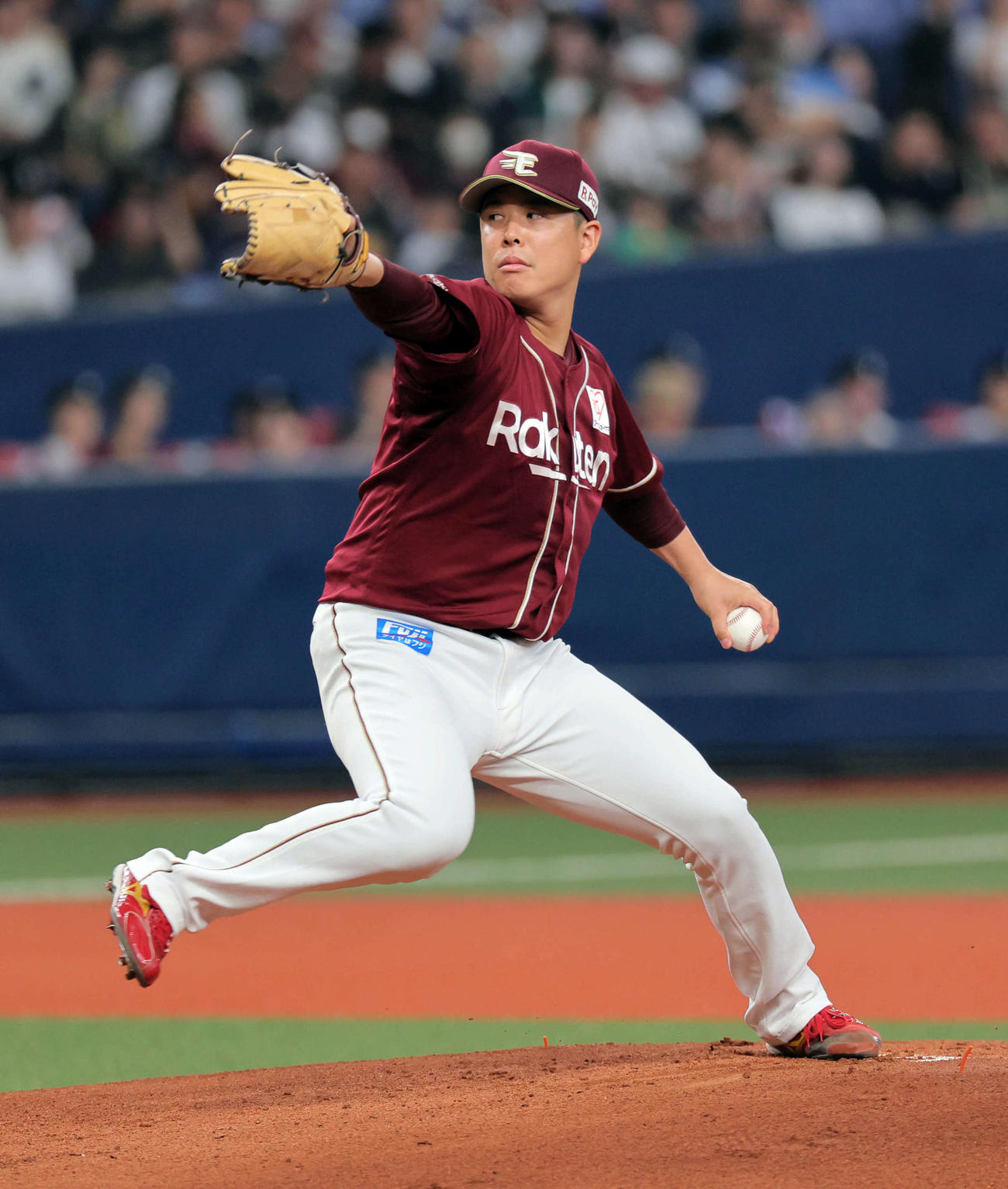 オリックス対楽天　楽天先発の藤井（撮影・宮崎幸一）