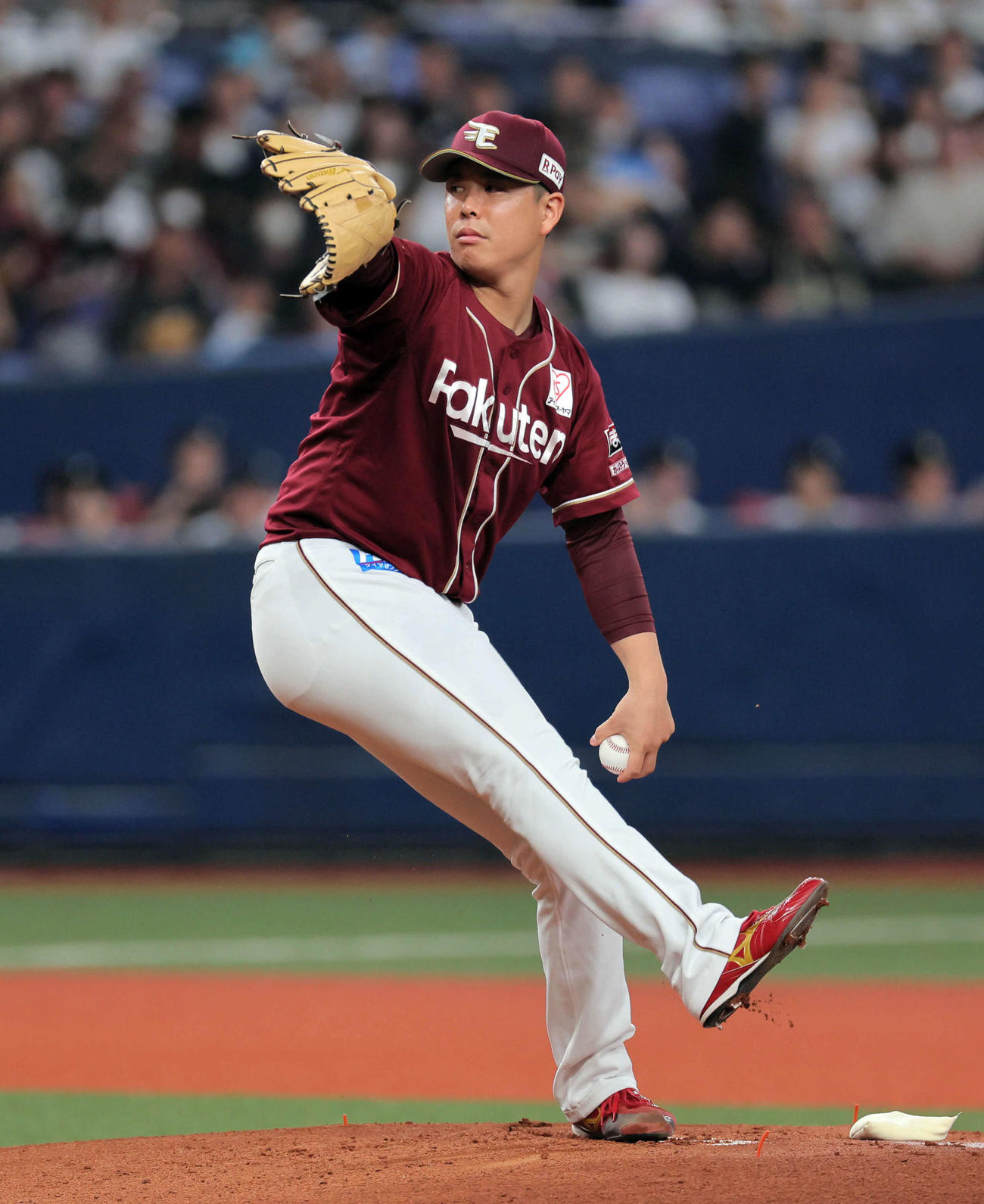 オリックス対楽天　楽天先発の藤井（撮影・宮崎幸一）
