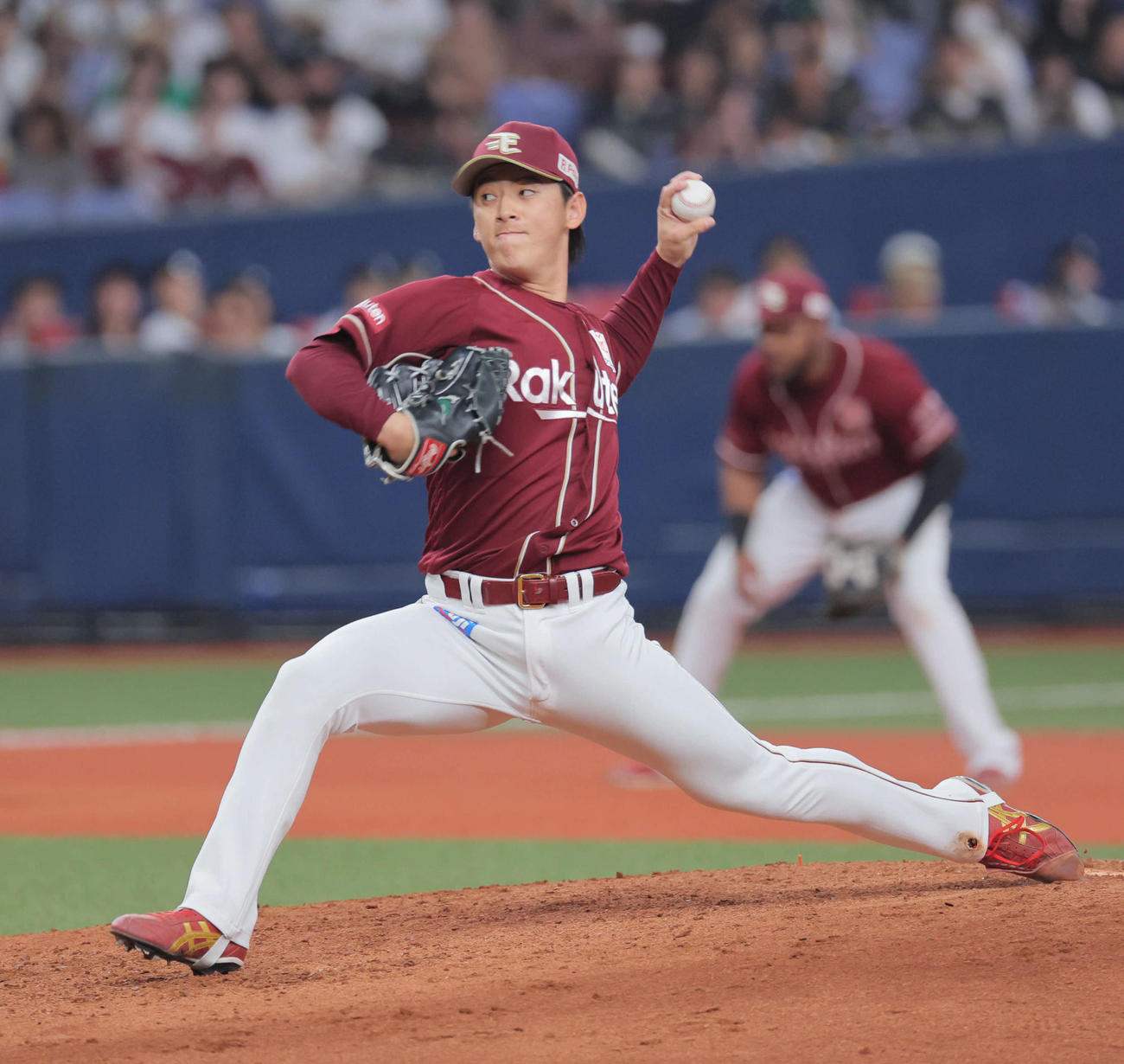 オリックス対楽天　楽天5番手の林（撮影・宮崎幸一）