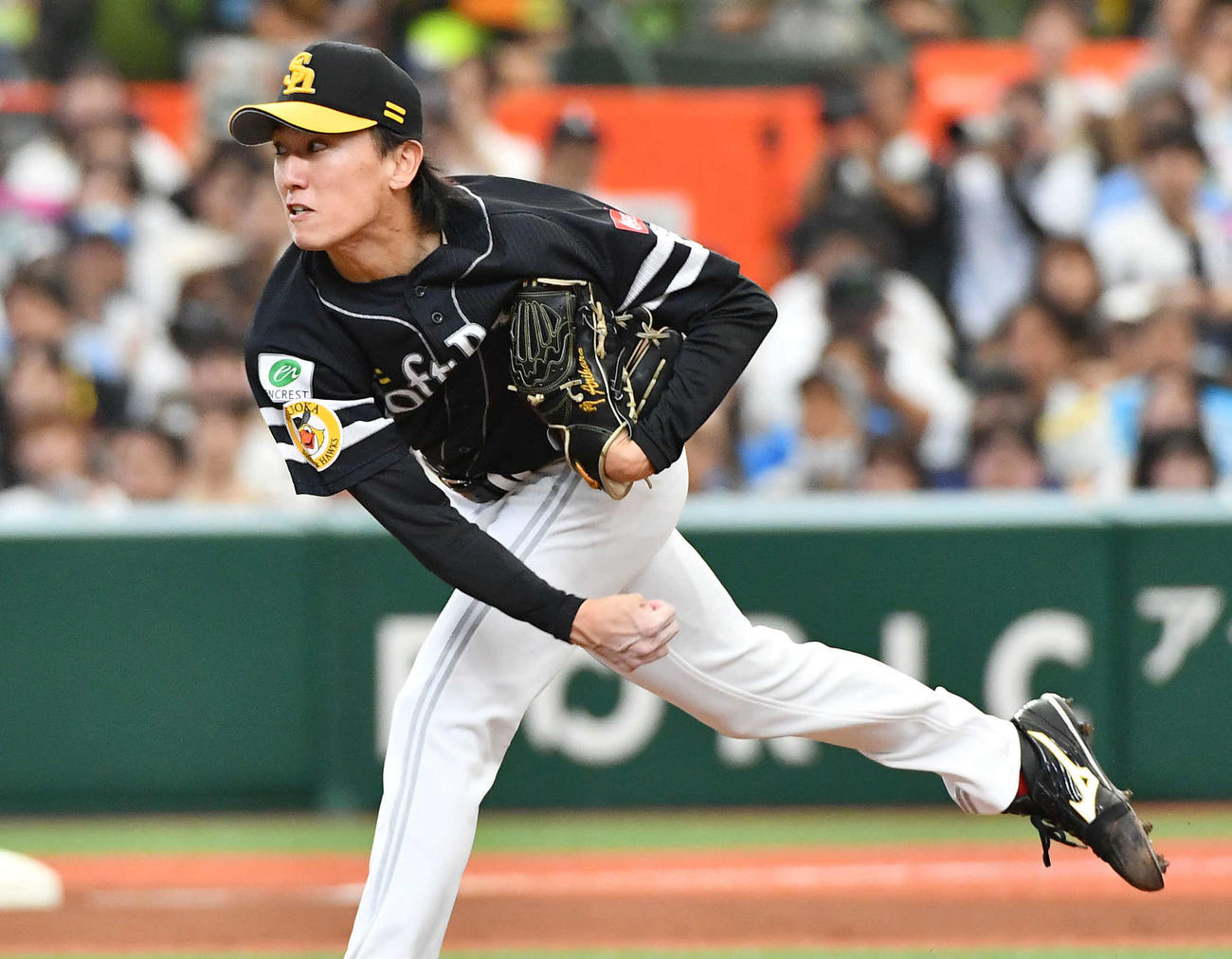 西武対ソフトバンク　ソフトバンク先発の大津（撮影・岩下翔太）