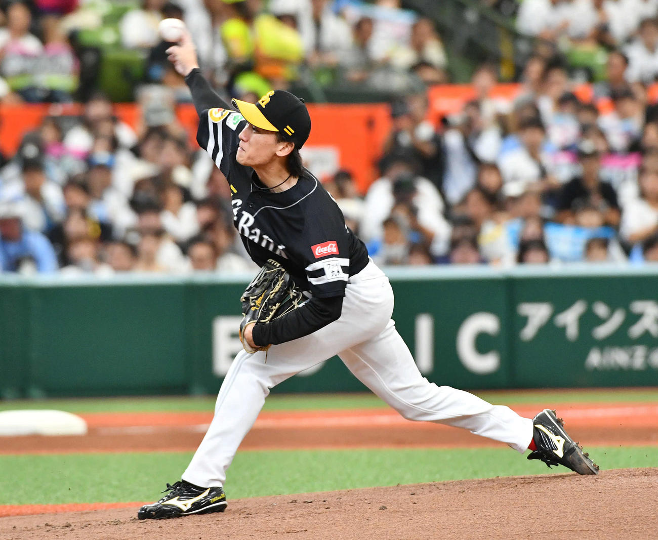 西武対ソフトバンク　ソフトバンク先発の大津（撮影・岩下翔太）