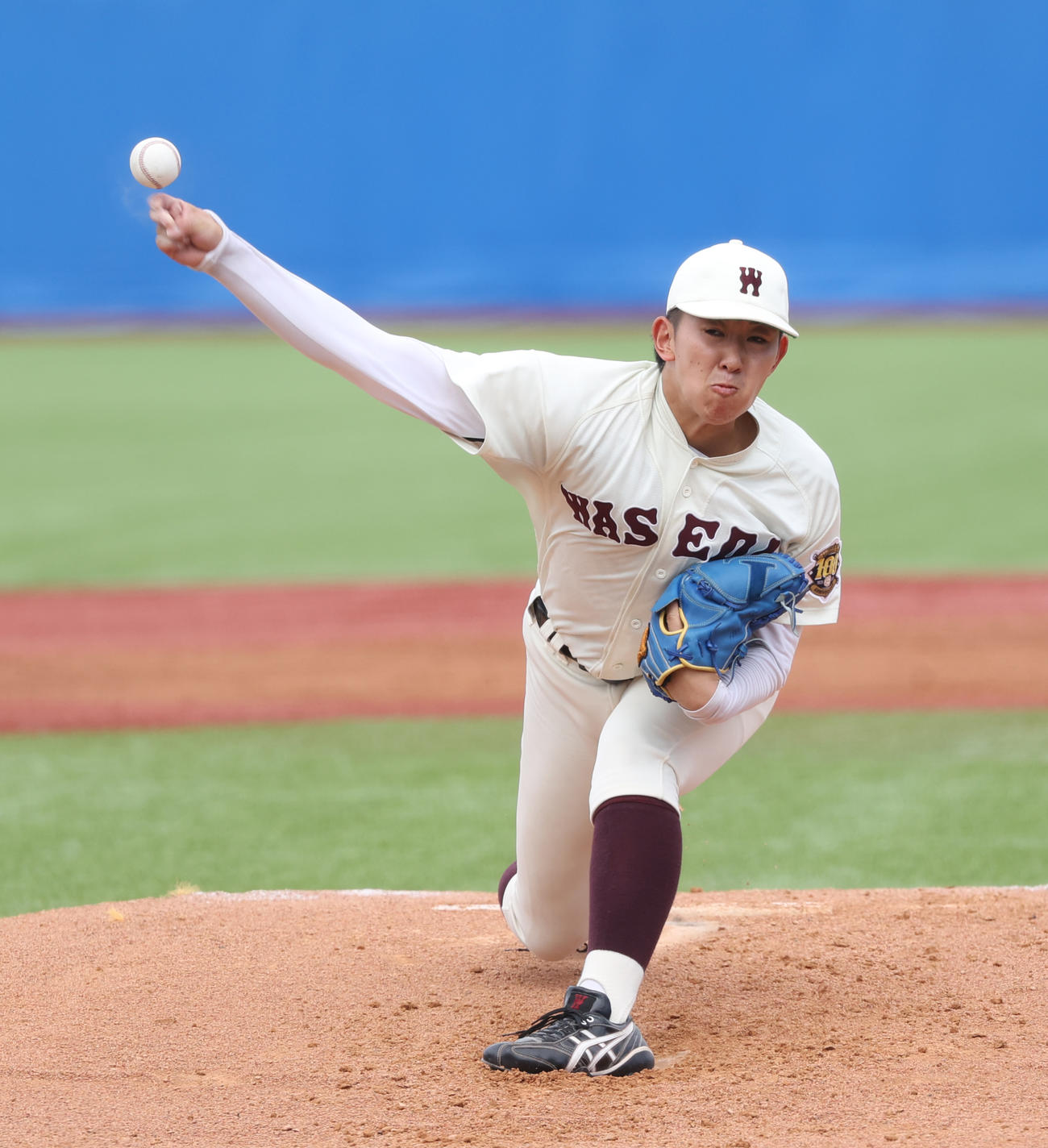 早大対立大　先発した早大・伊藤樹（撮影・柴田隆二）　　
