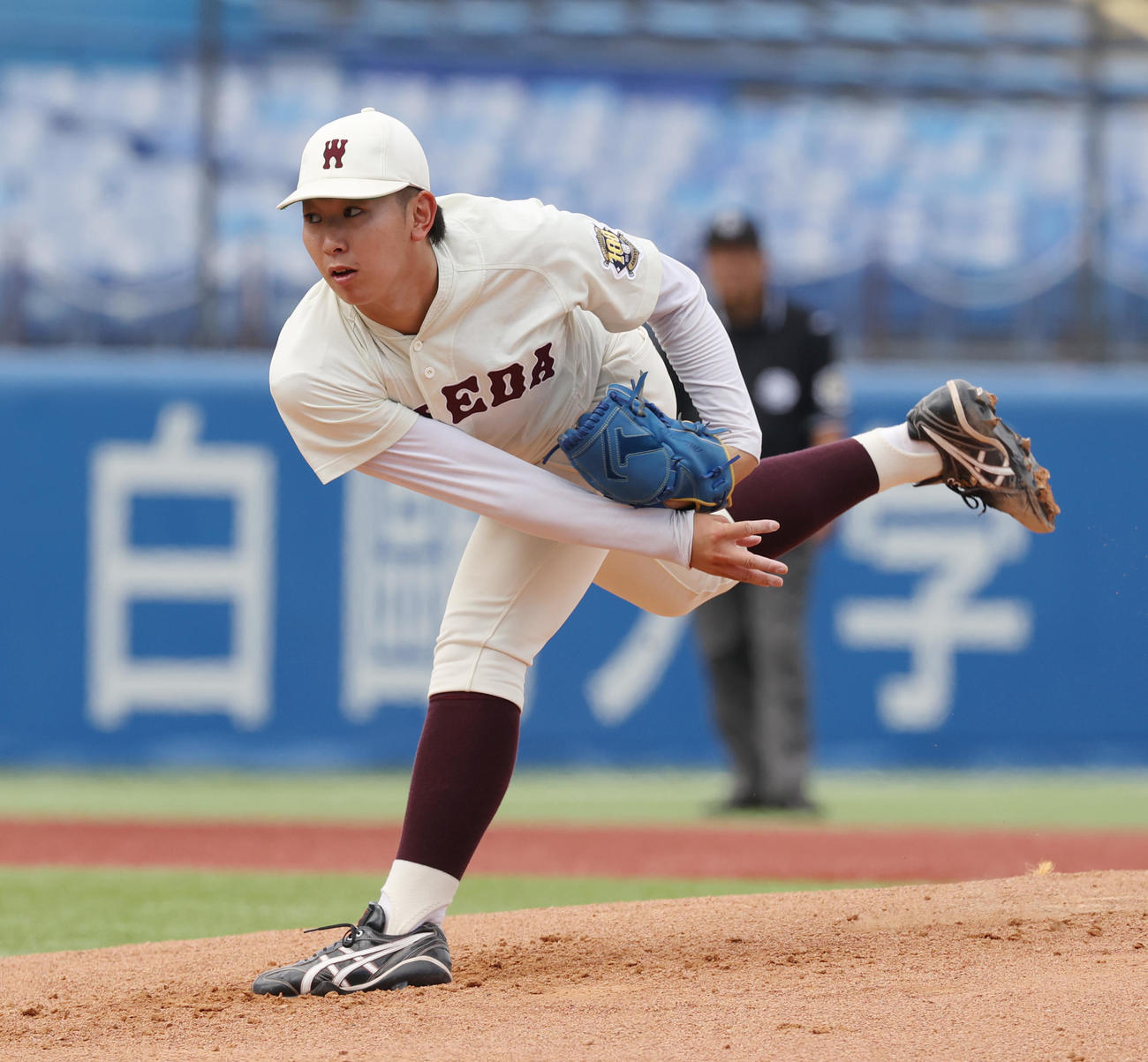 早大対立大　先発した早大・伊藤樹（撮影・柴田隆二）　　